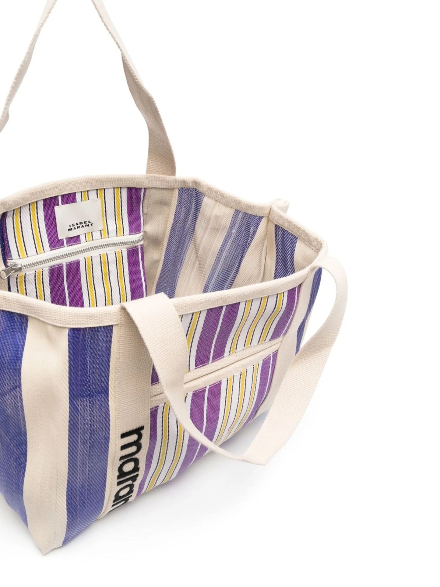 Darwen stripe pattern canvas tote bag