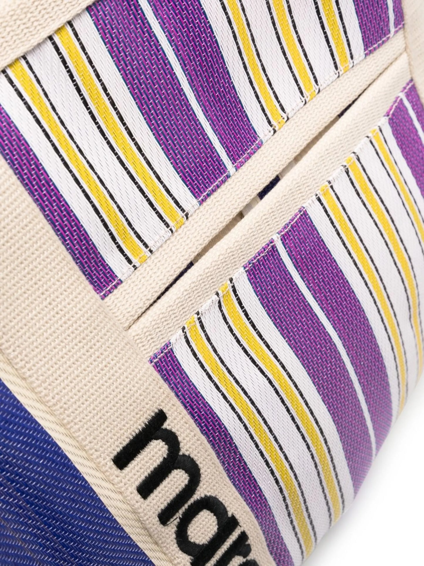 Darwen stripe pattern canvas tote bag