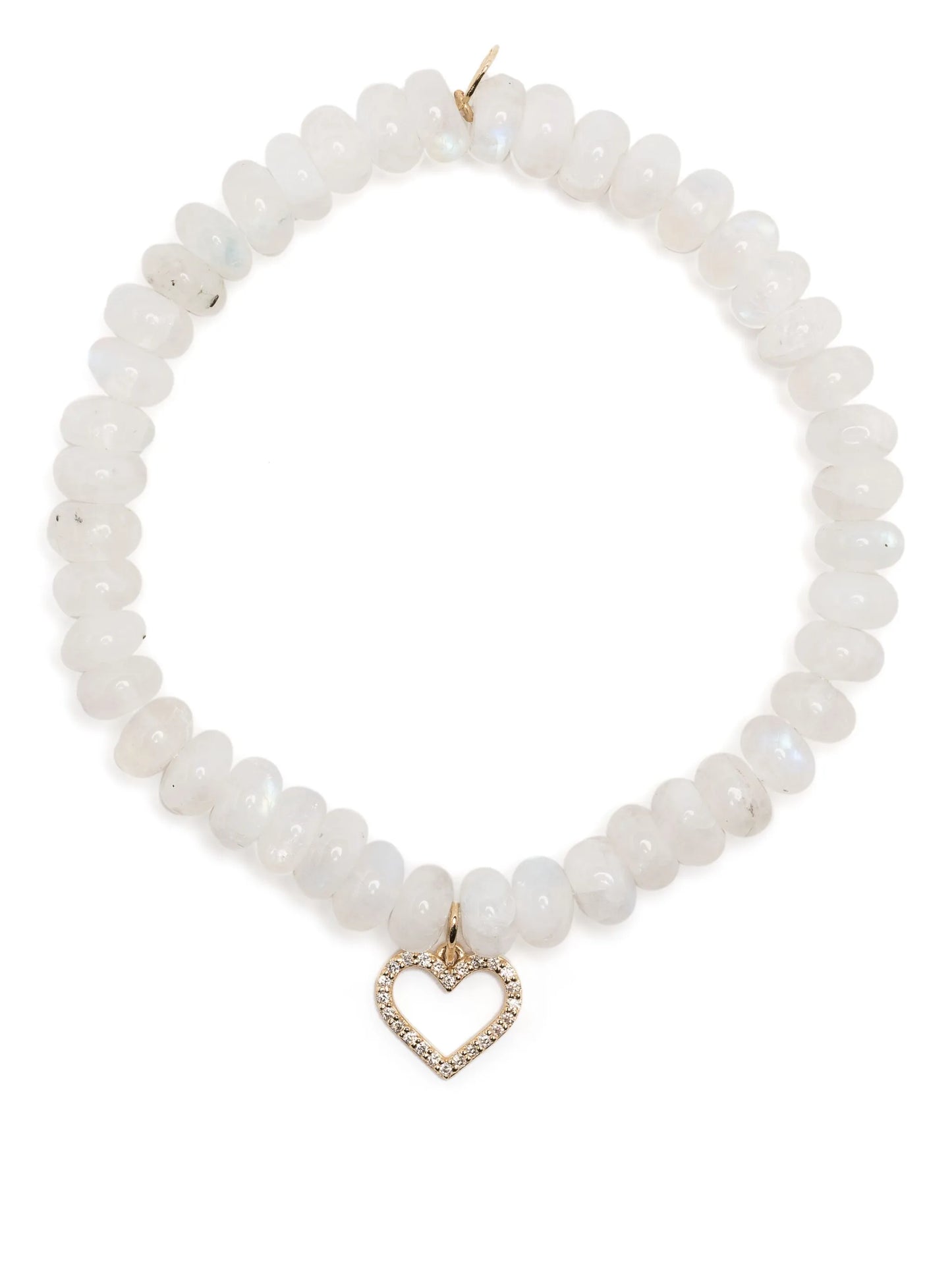 14kt yellow gold diamond and moonstone bracelet