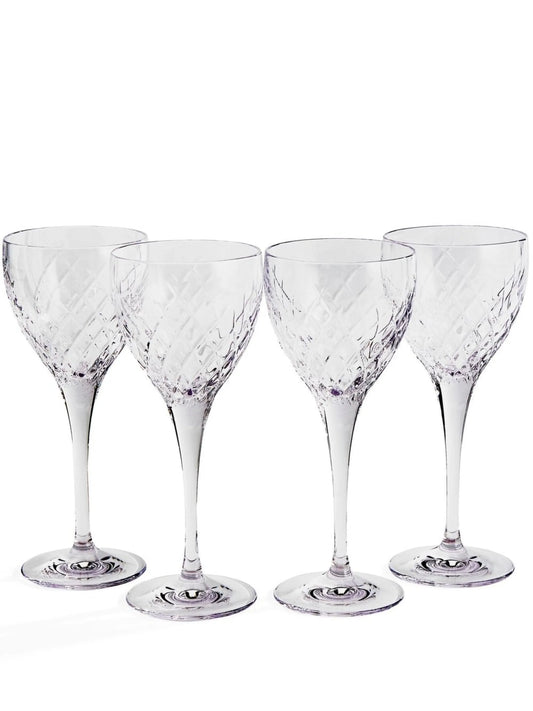 Barwell crystal set of four wine glasses