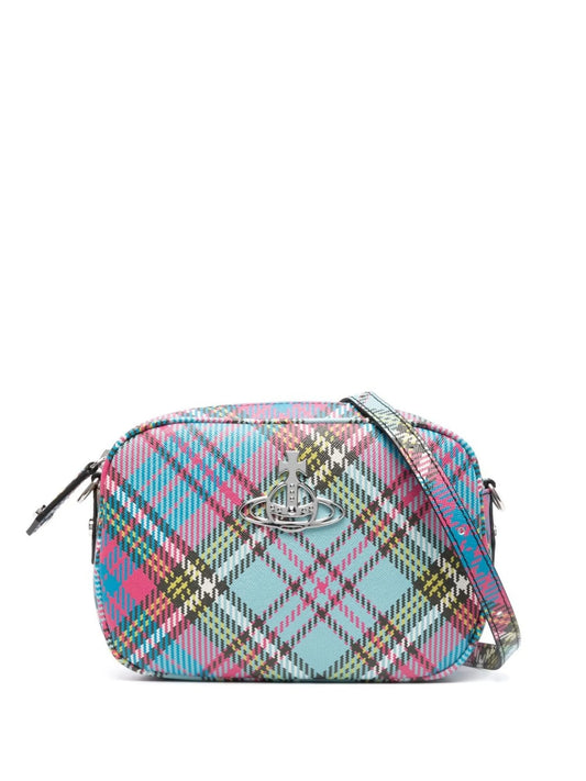 Daisy tartan-print cross body bag