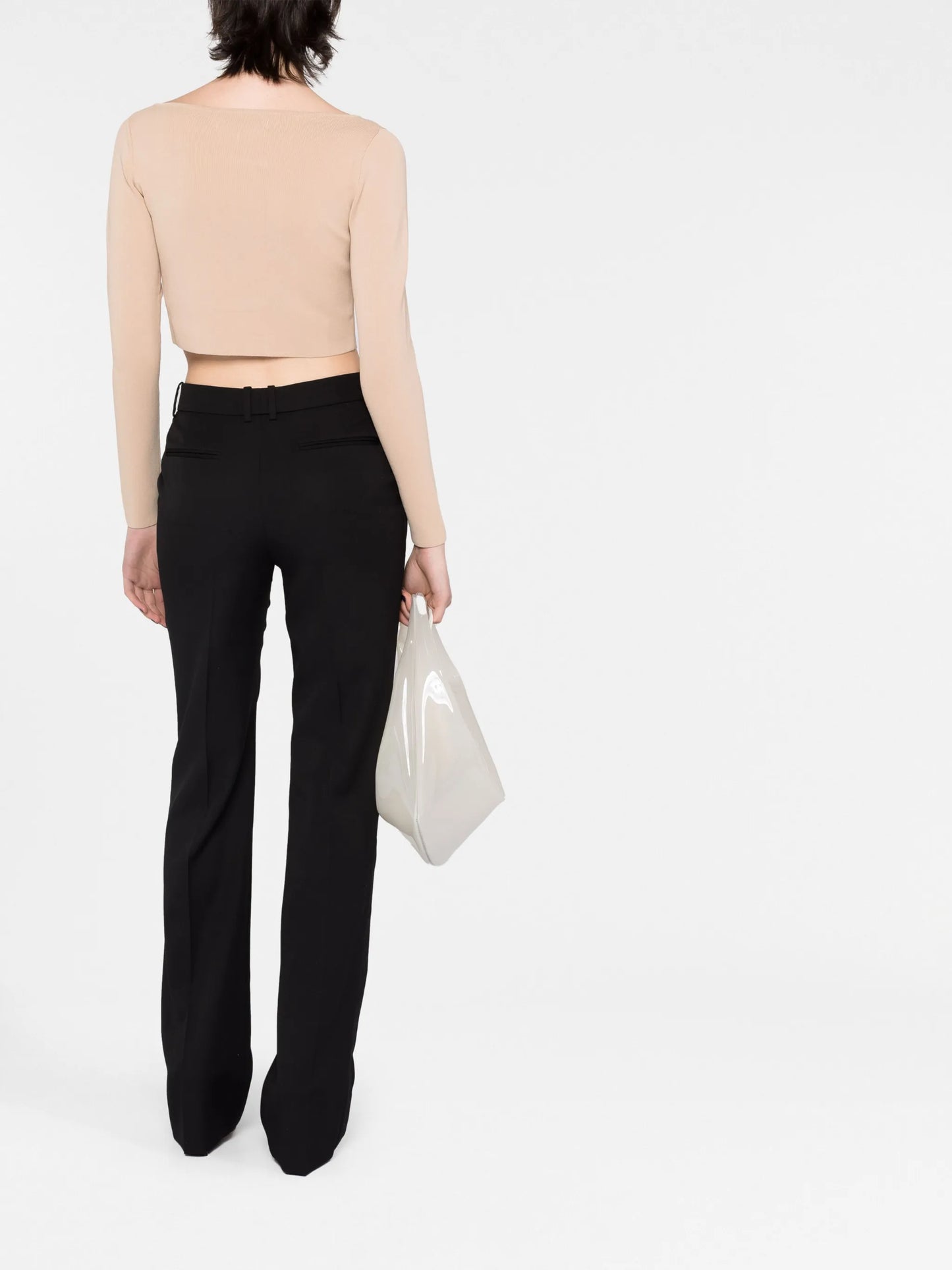 crystal-embellished strap-detail top