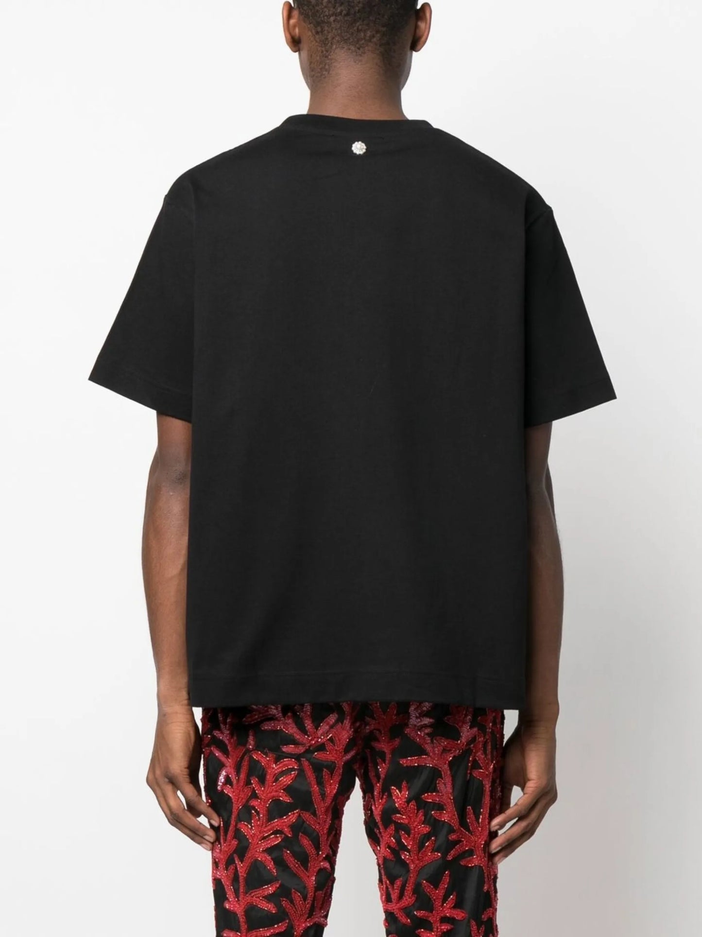 daisy-embellished cotton T-shirt