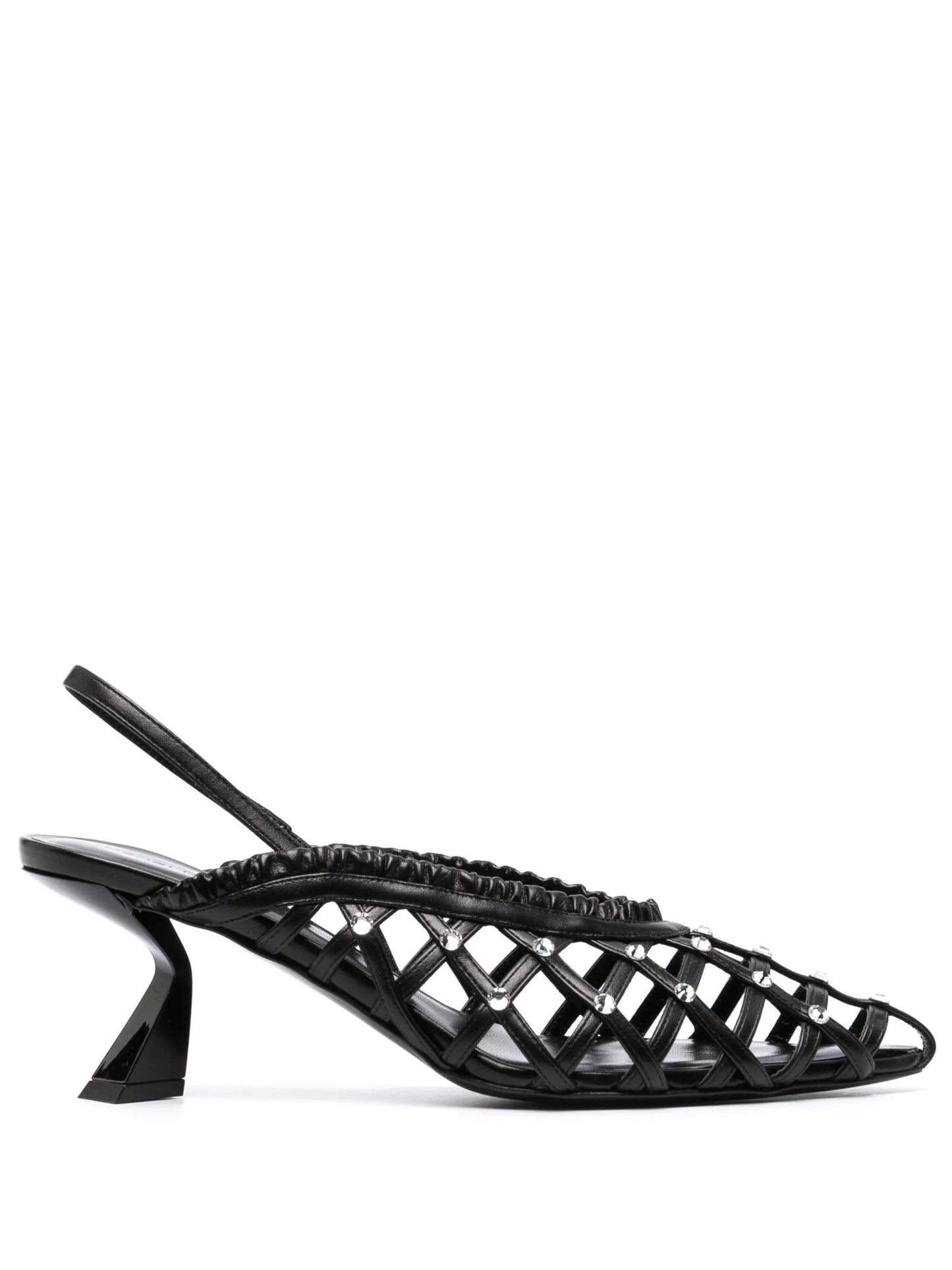 crystal-embellishment 75mm slingback pumps