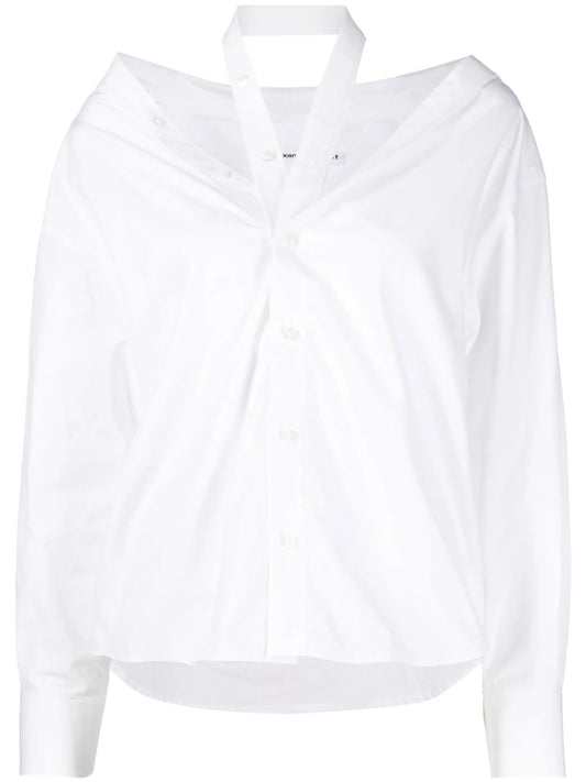 cut-out cotton shirt