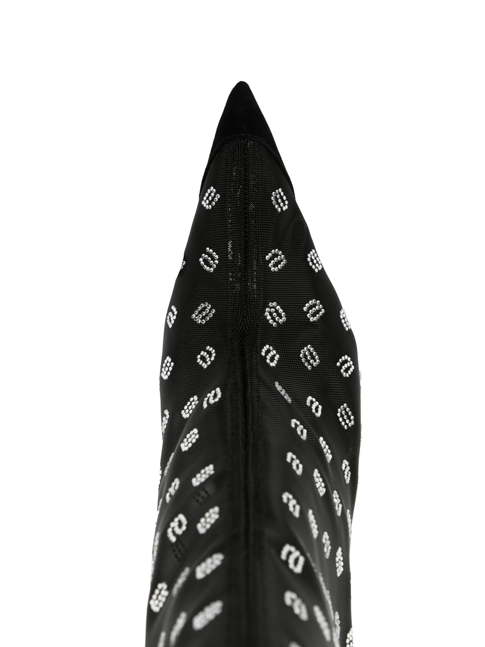 crystal-logo mesh boots