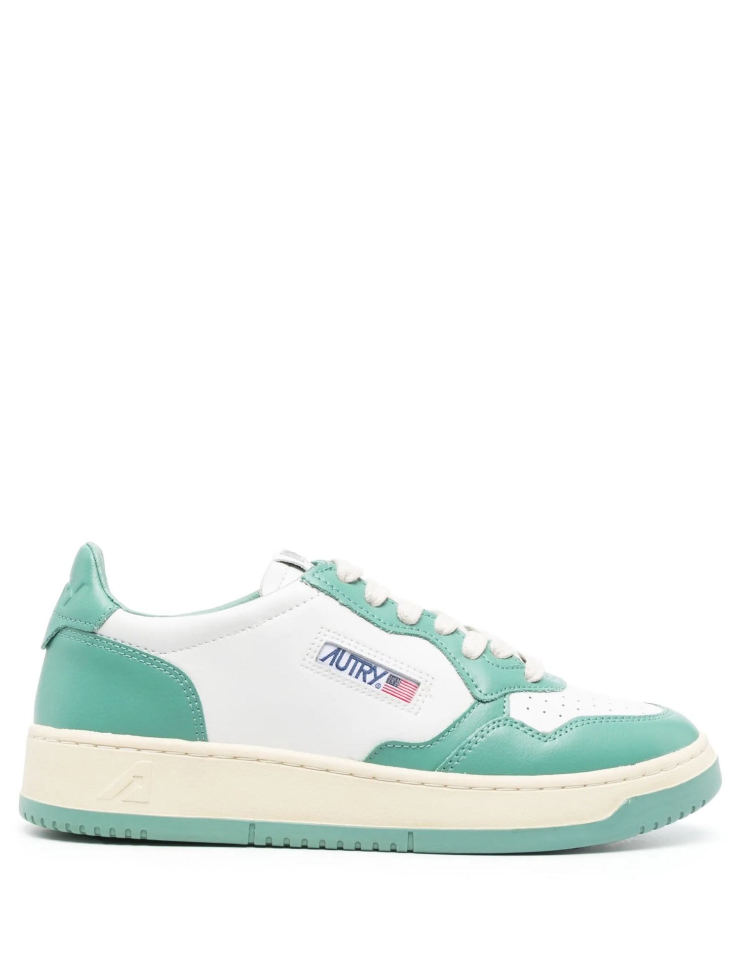 Medalist lace-up leather sneakers