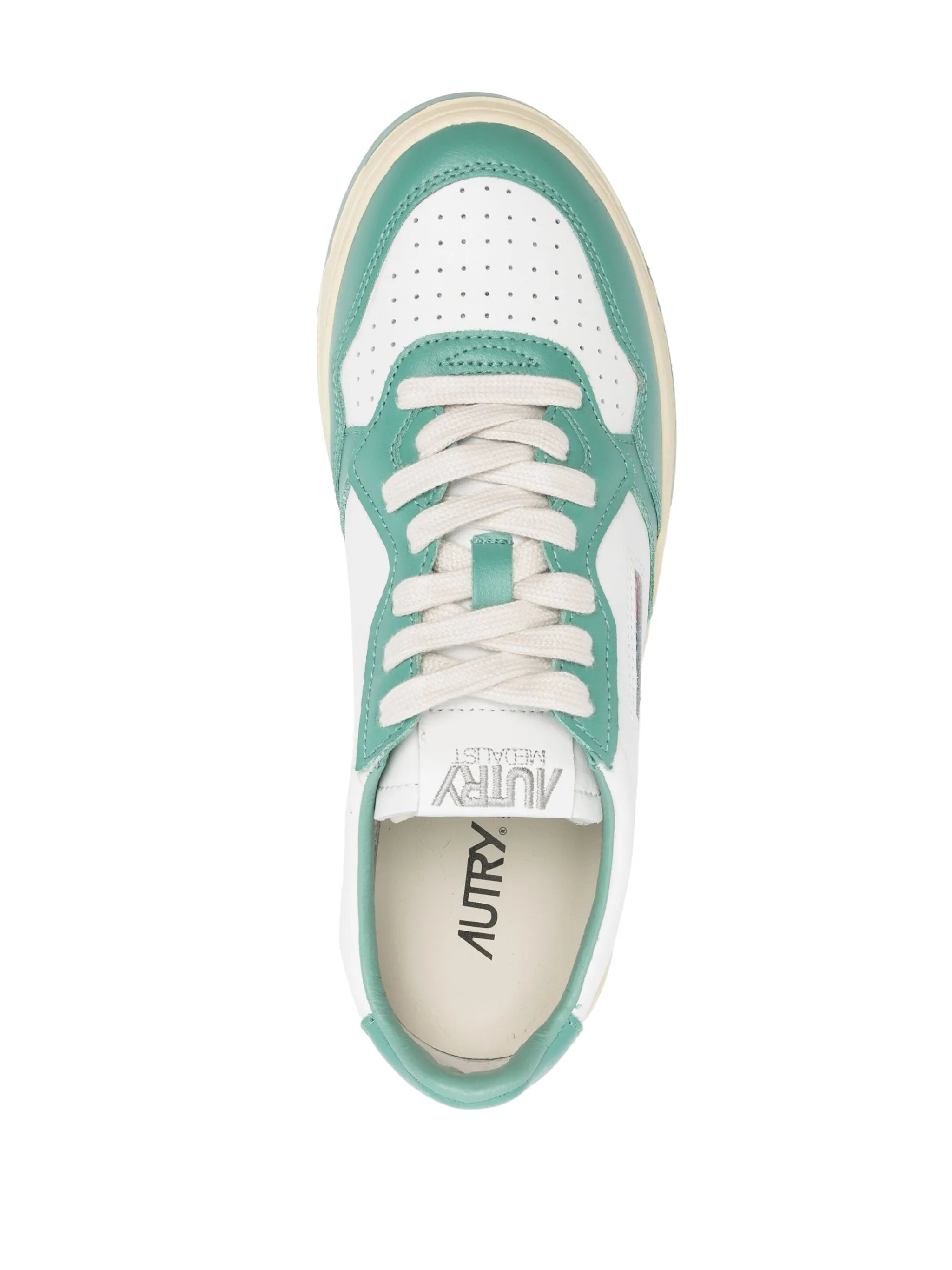 Medalist lace-up leather sneakers