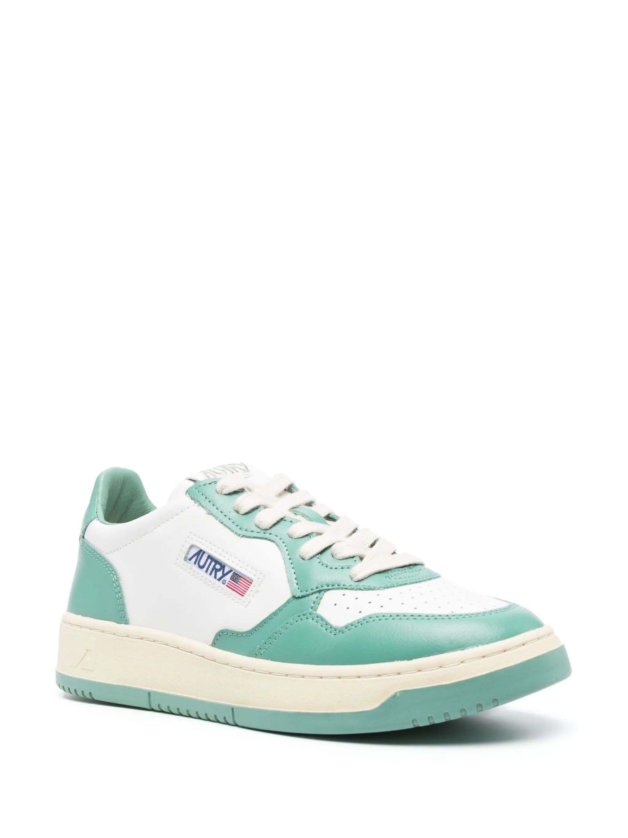 Medalist lace-up leather sneakers