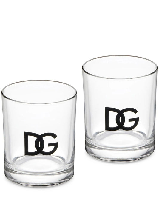 logo-print water glasses