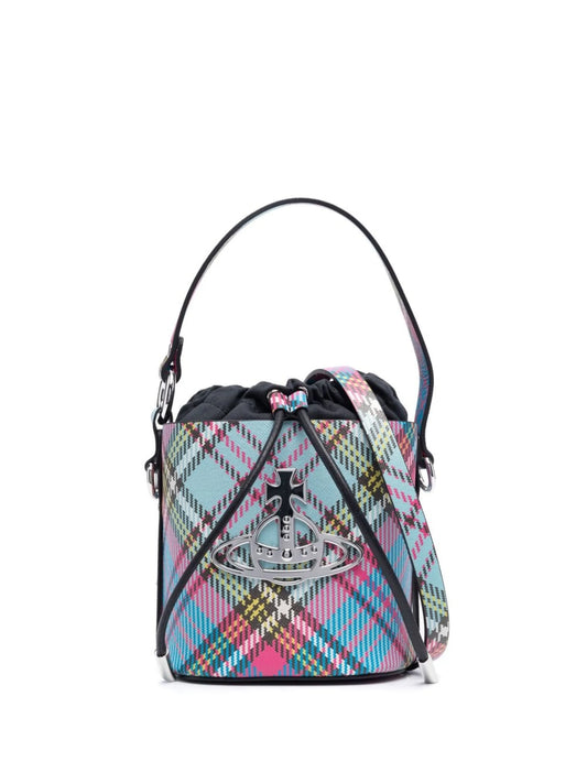 Daisy tartan bucket bag