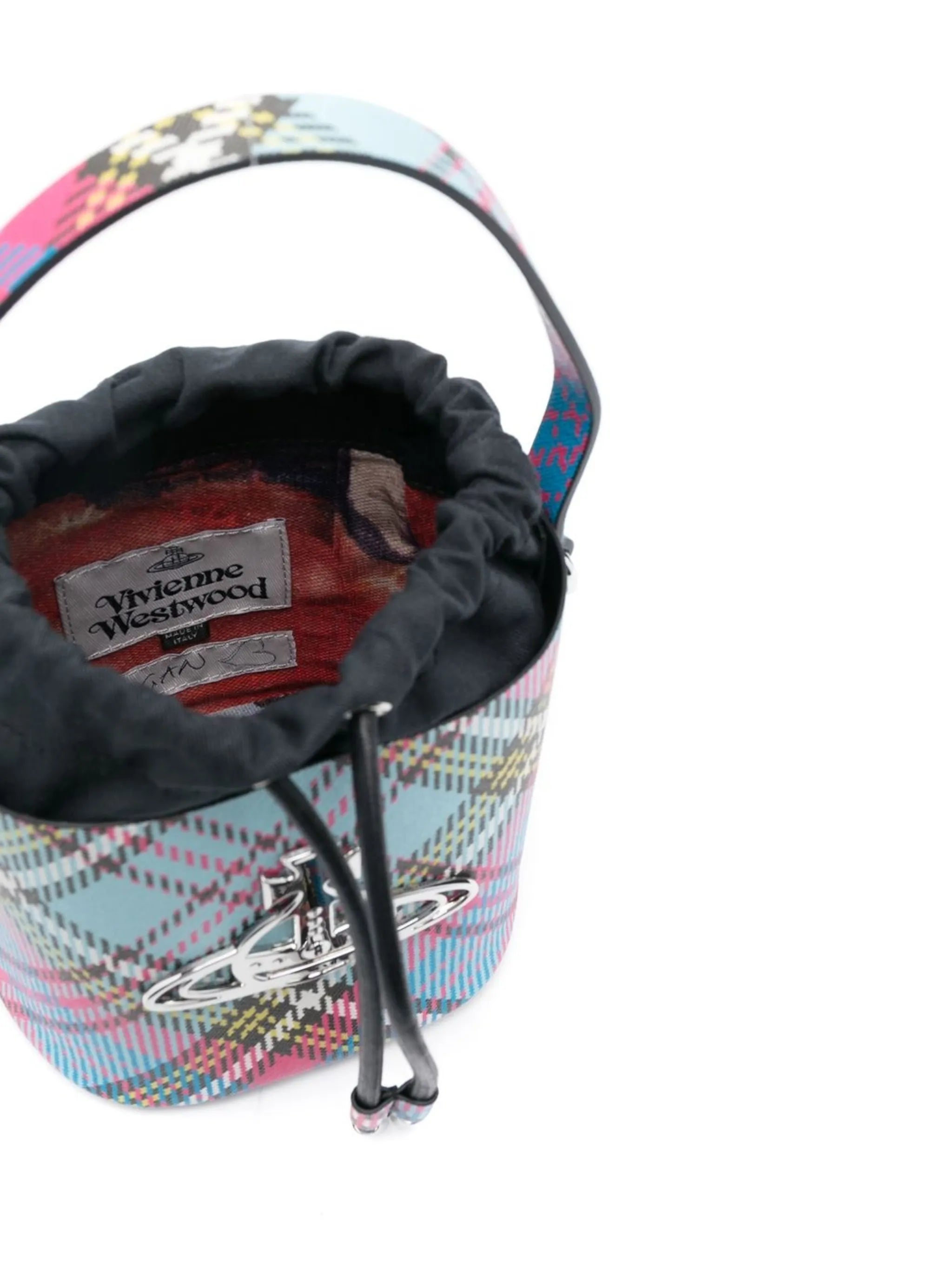 Daisy tartan bucket bag
