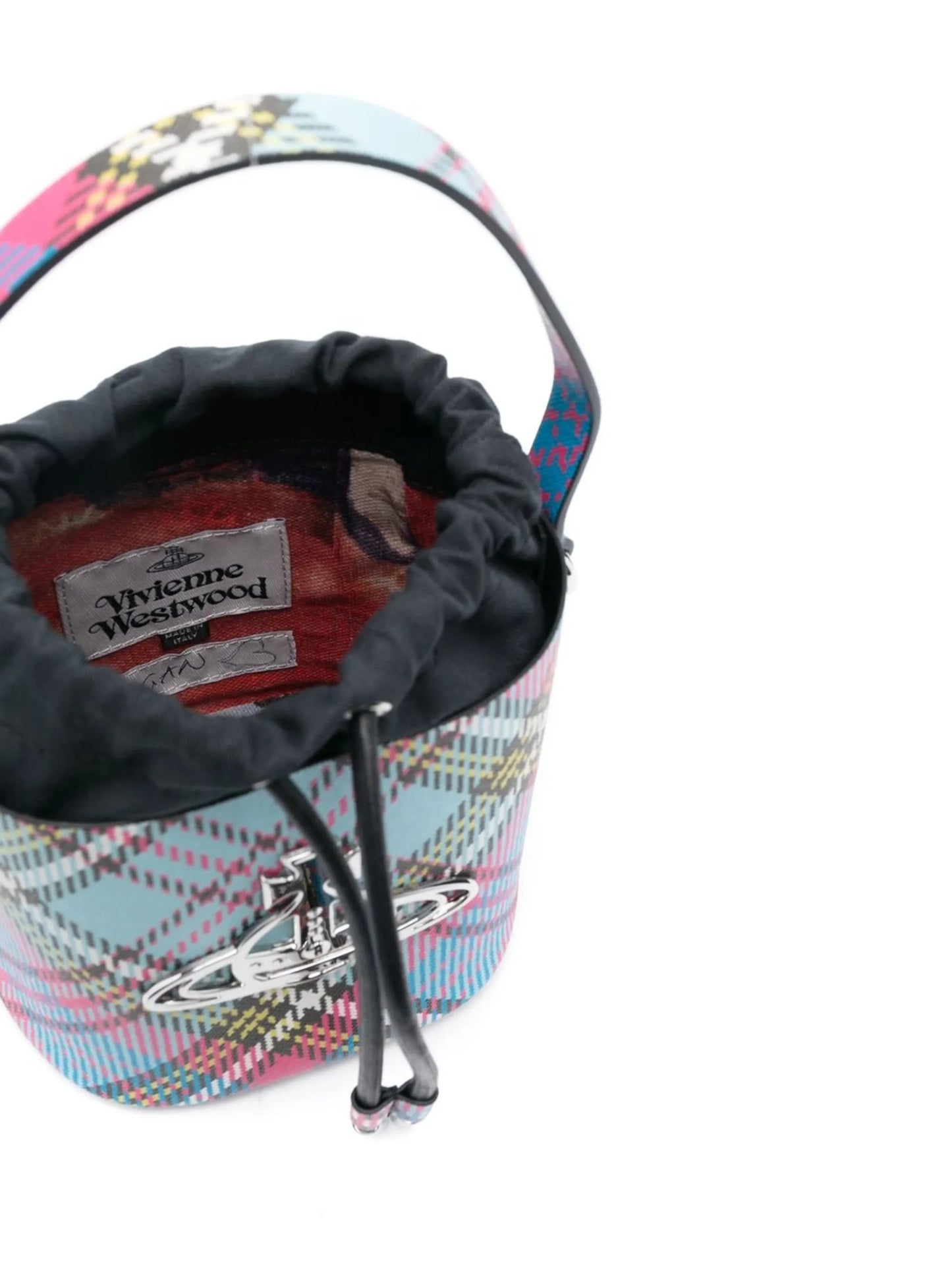 Daisy tartan bucket bag