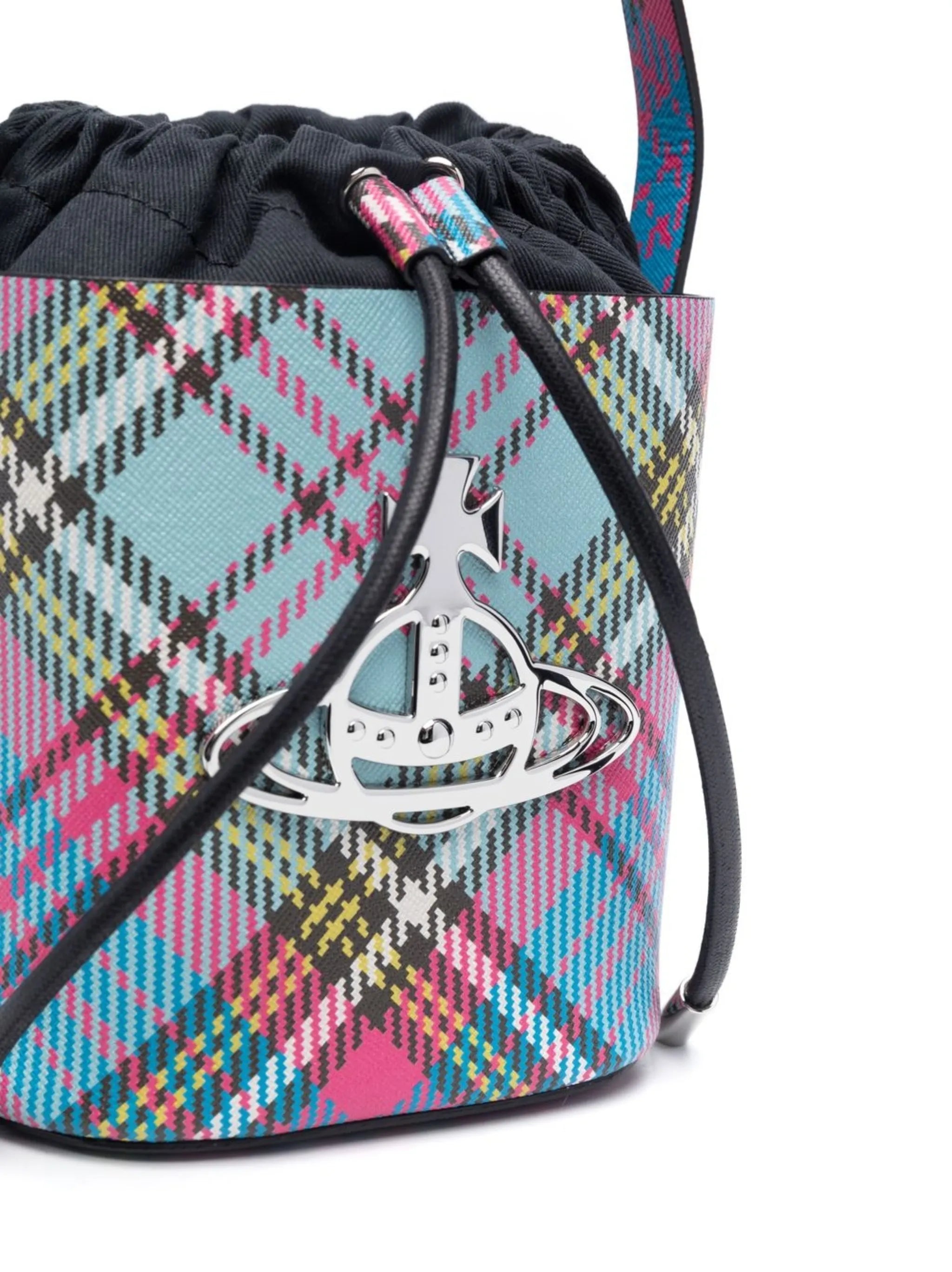 Daisy tartan bucket bag