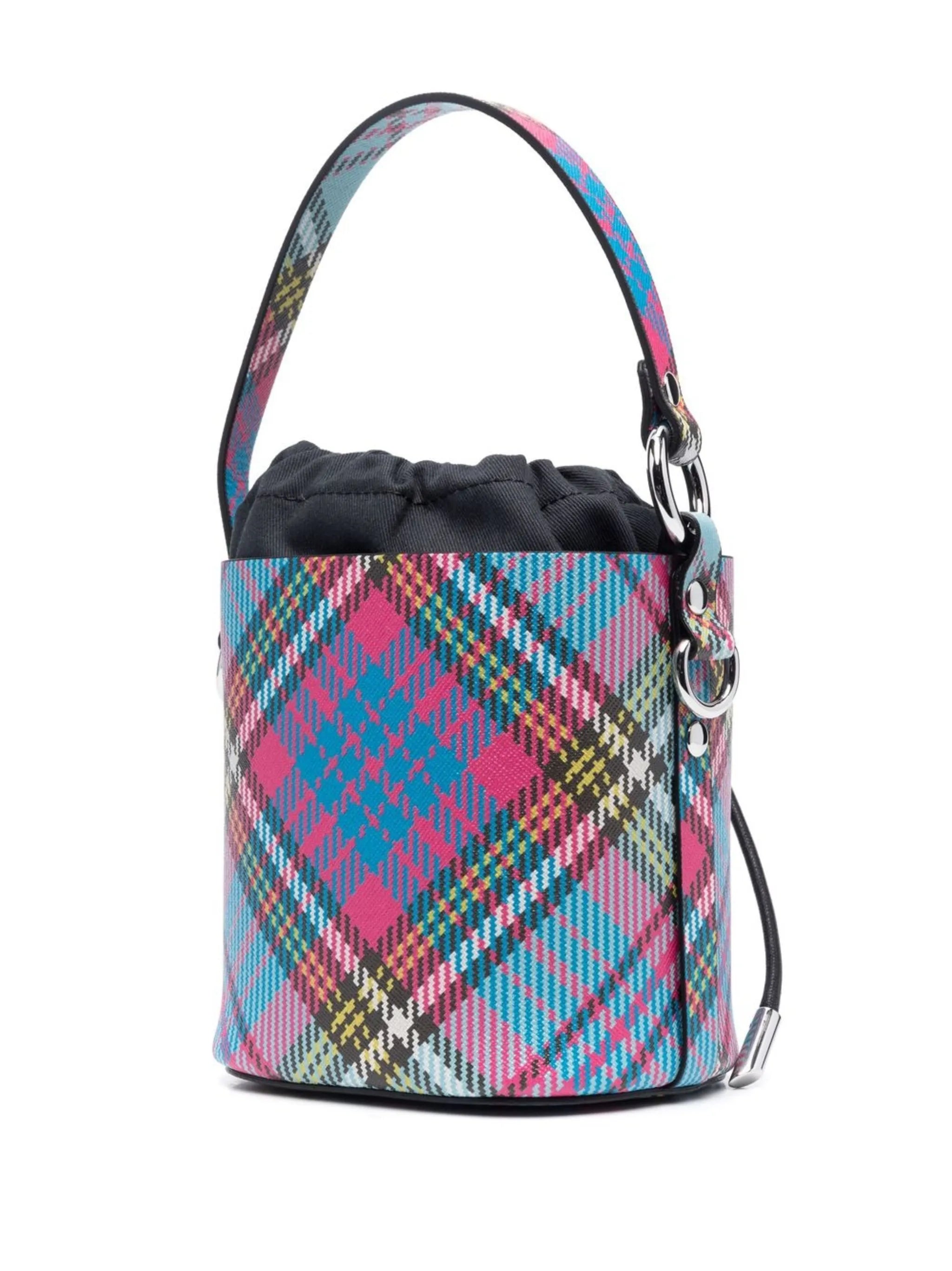 Daisy tartan bucket bag