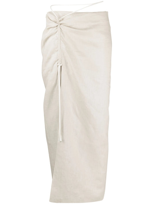 D'orsay linen maxi skirt