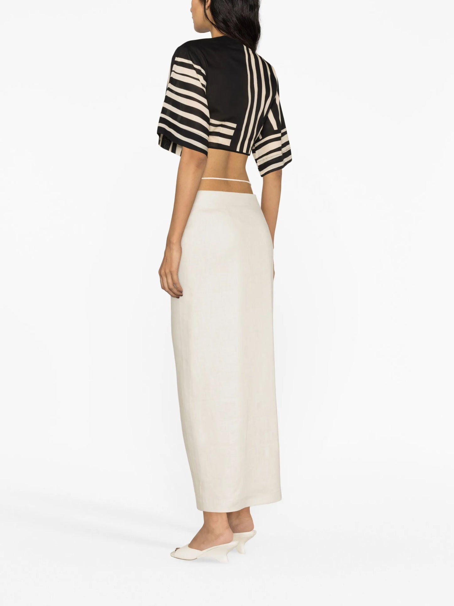 D'orsay linen maxi skirt
