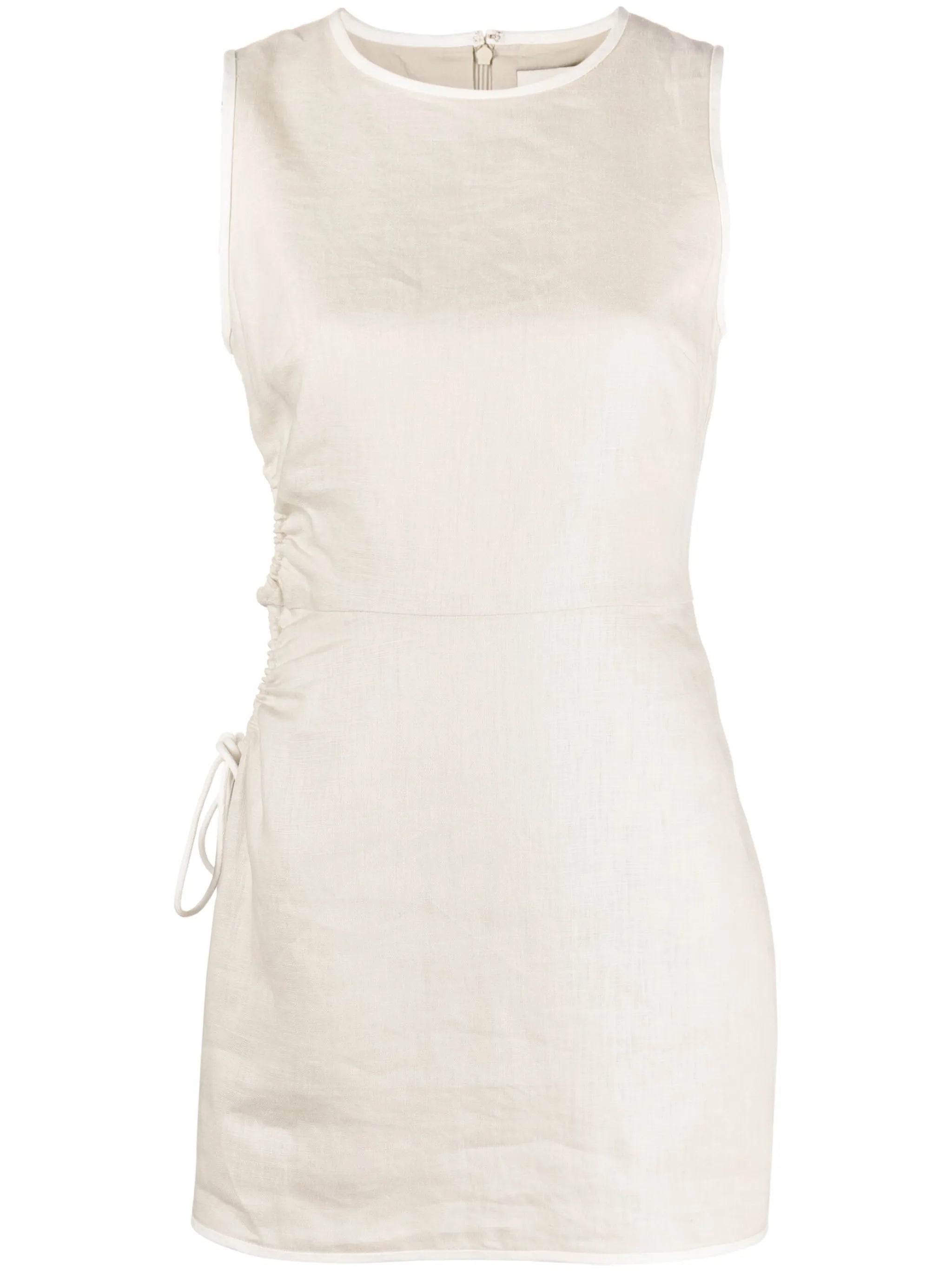 D'orsay cut-out linen mini dress