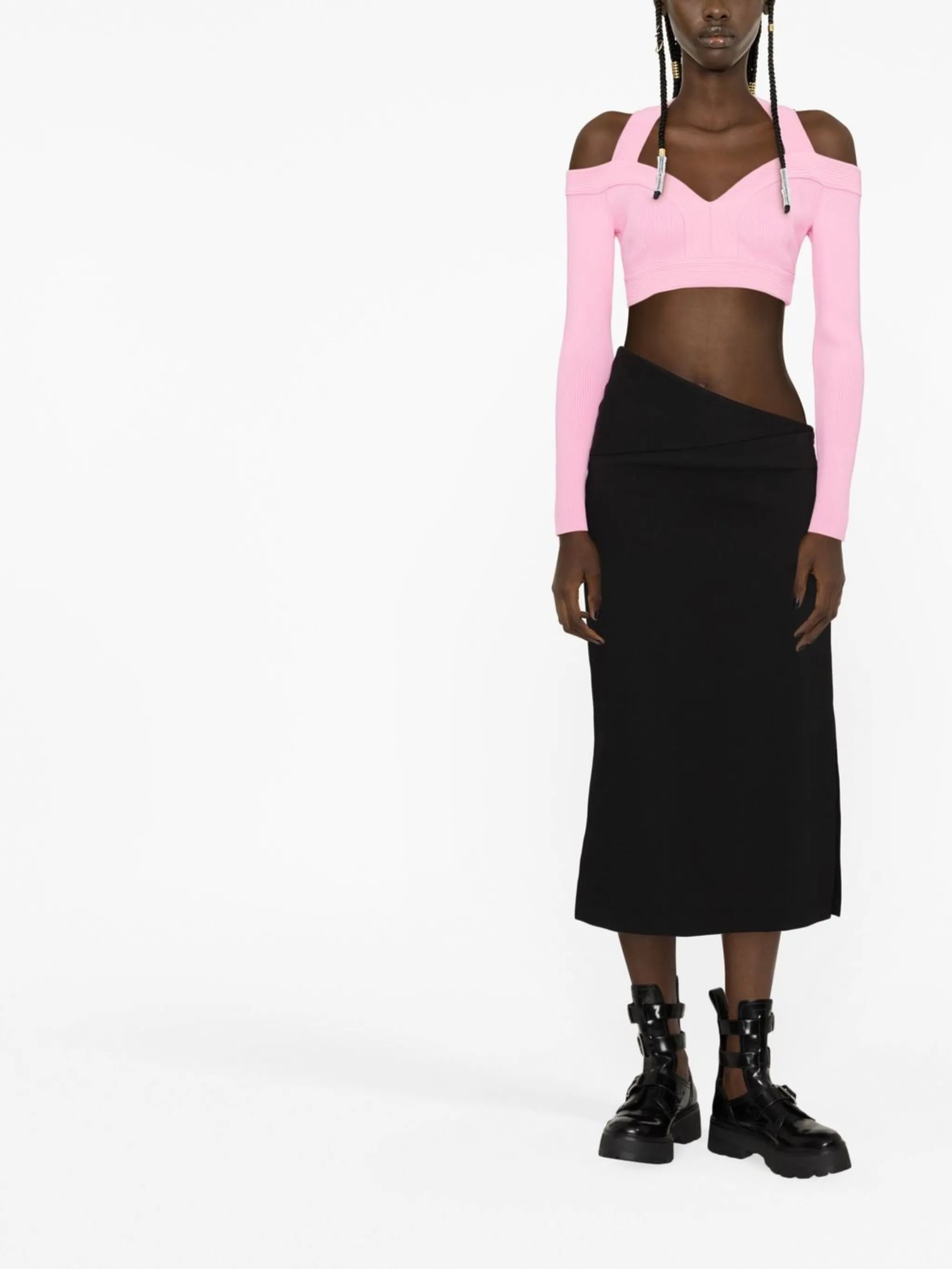 cut-out knitted top