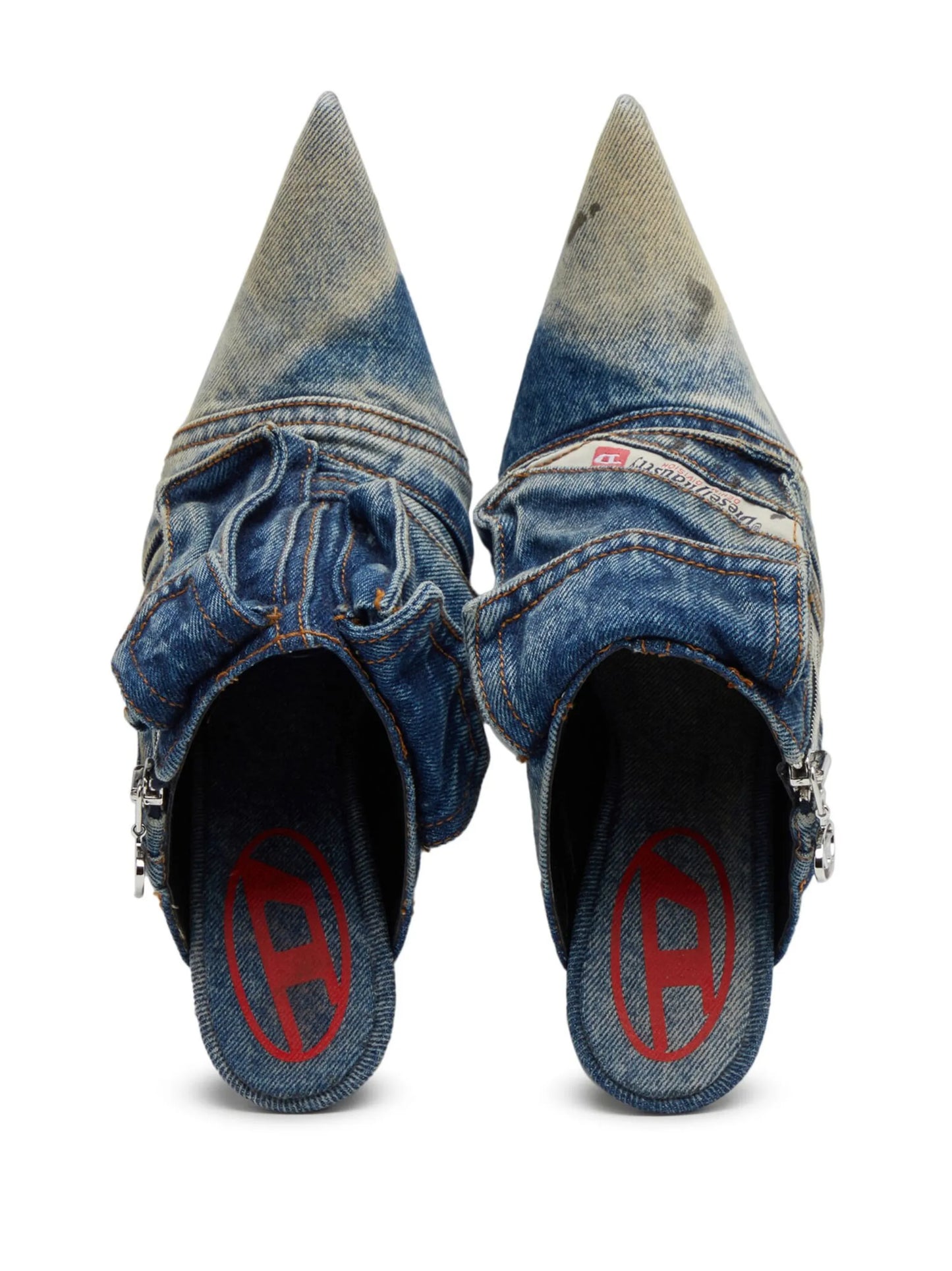 D-Venus Pocket 100mm denim mules
