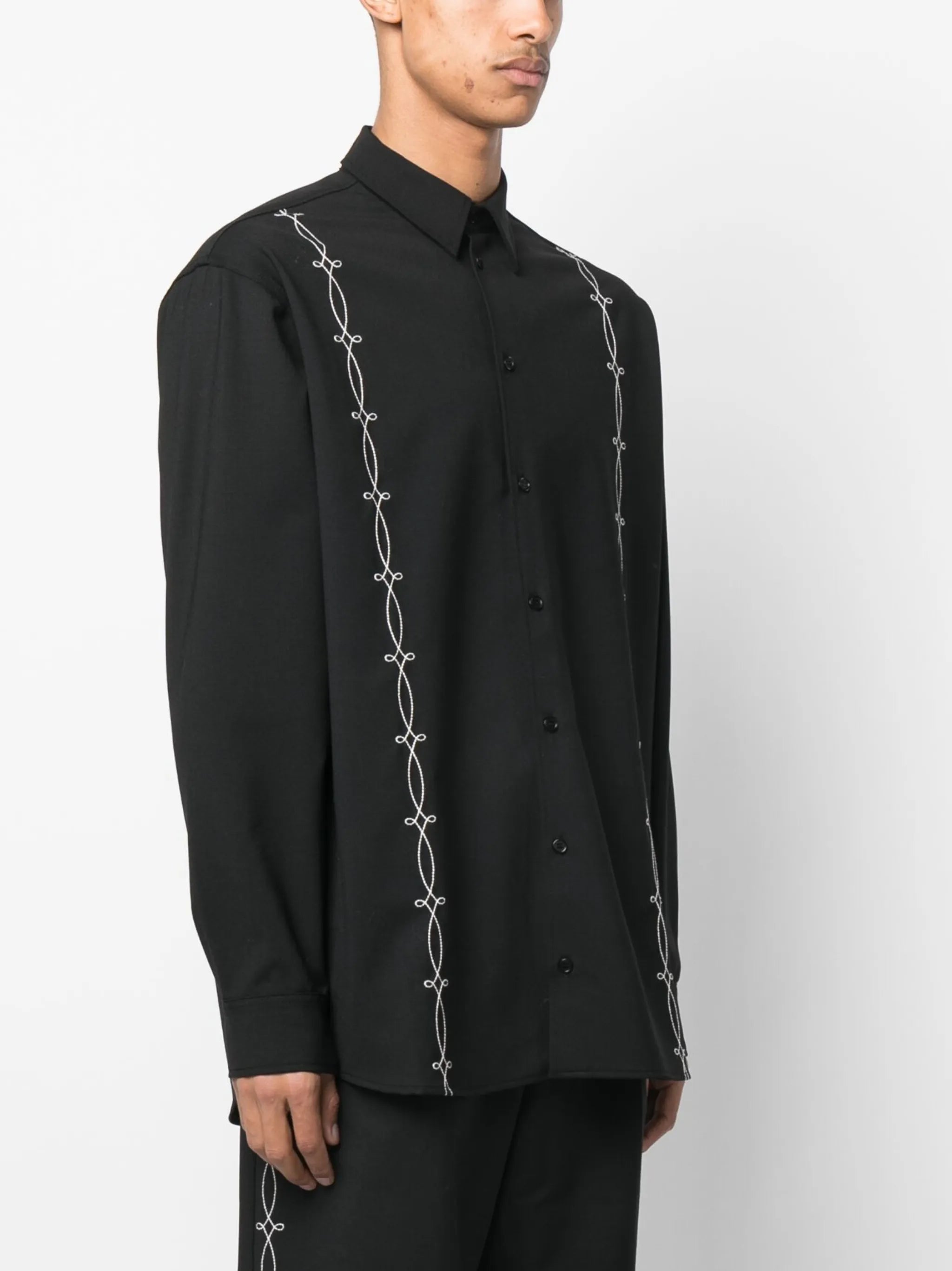 Damon contrast-stitch shirt