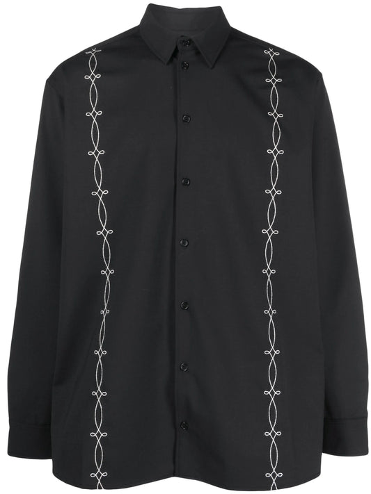 Damon contrast-stitch shirt