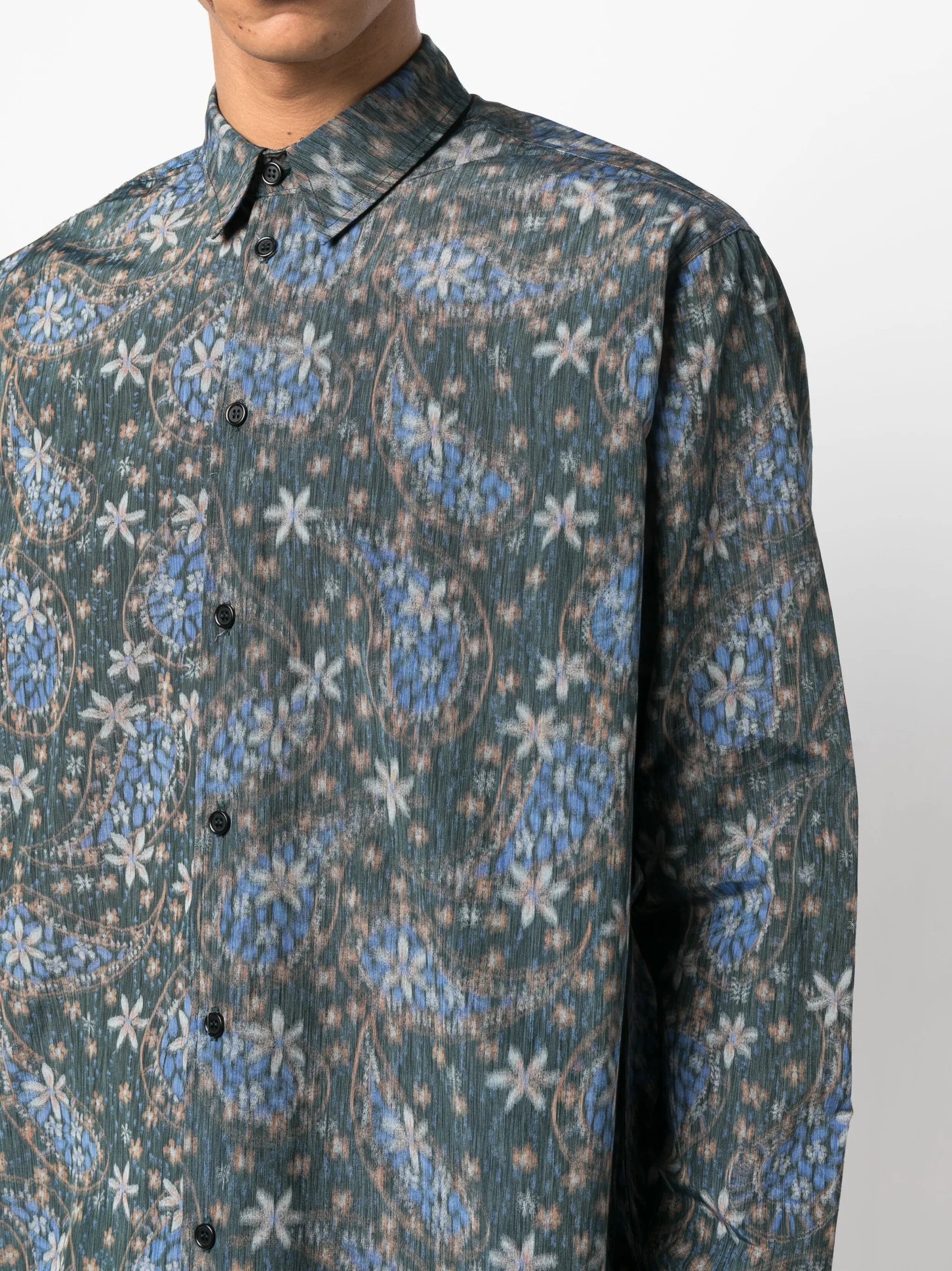 Damon paisley-jacquard shirt