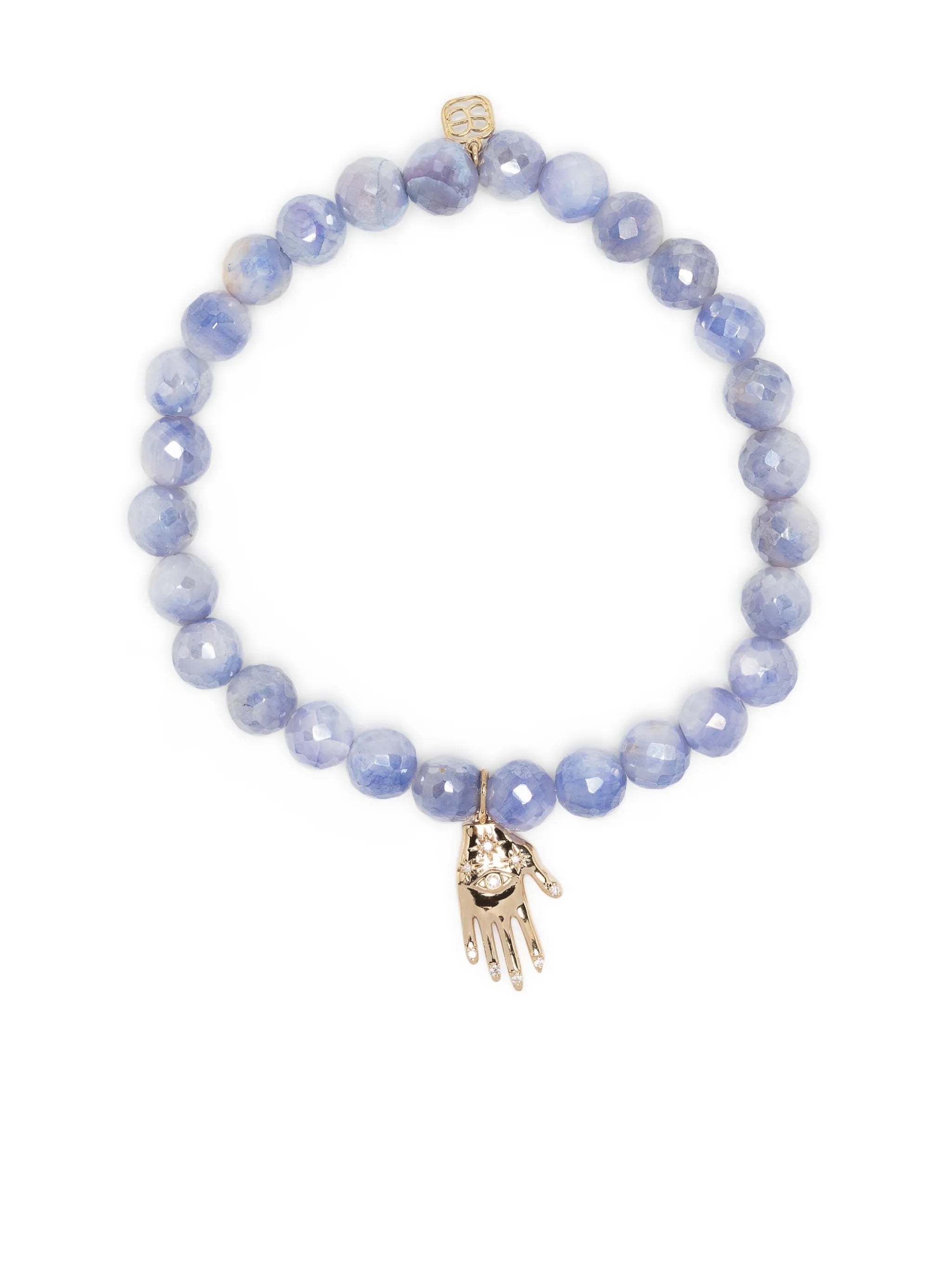 14kt yellow gold & diamond moonstone bracelet