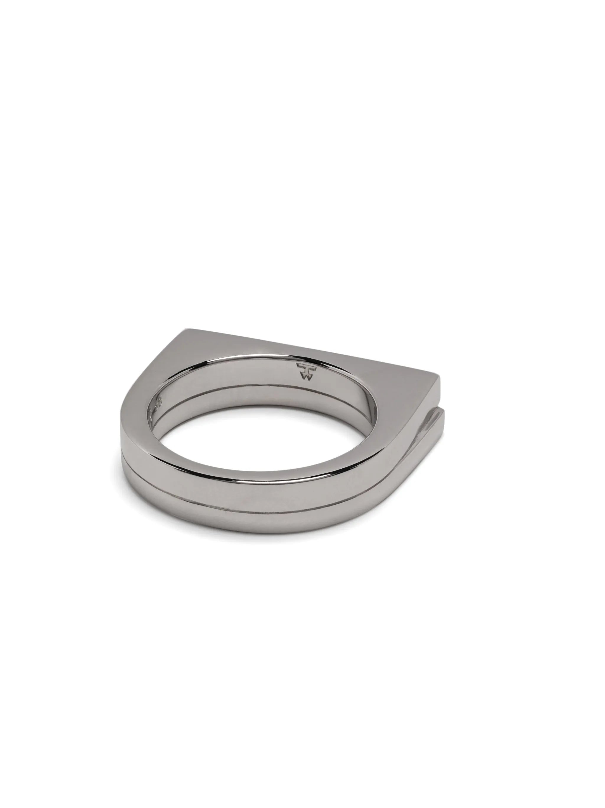 sterling silver Step spinel ring