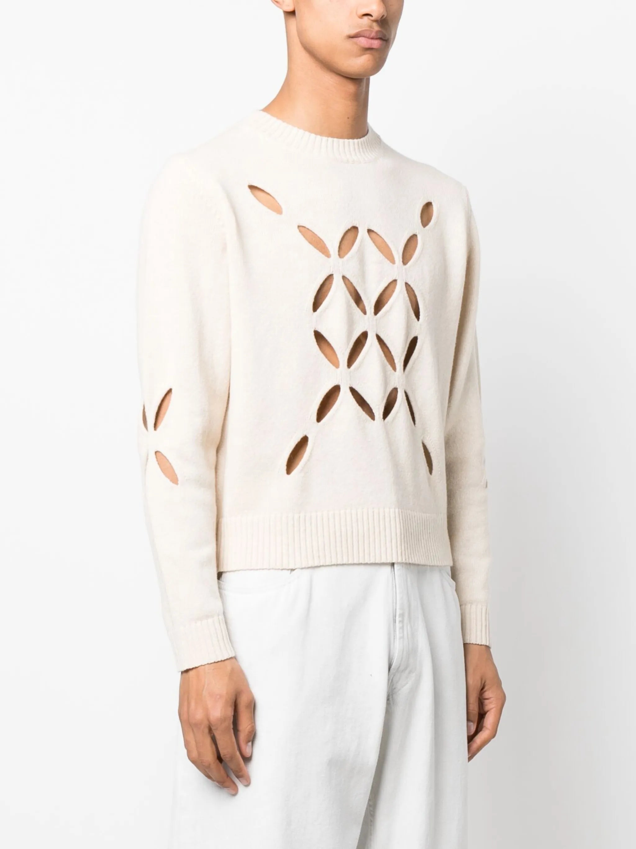 cut-out floral-detail jumper