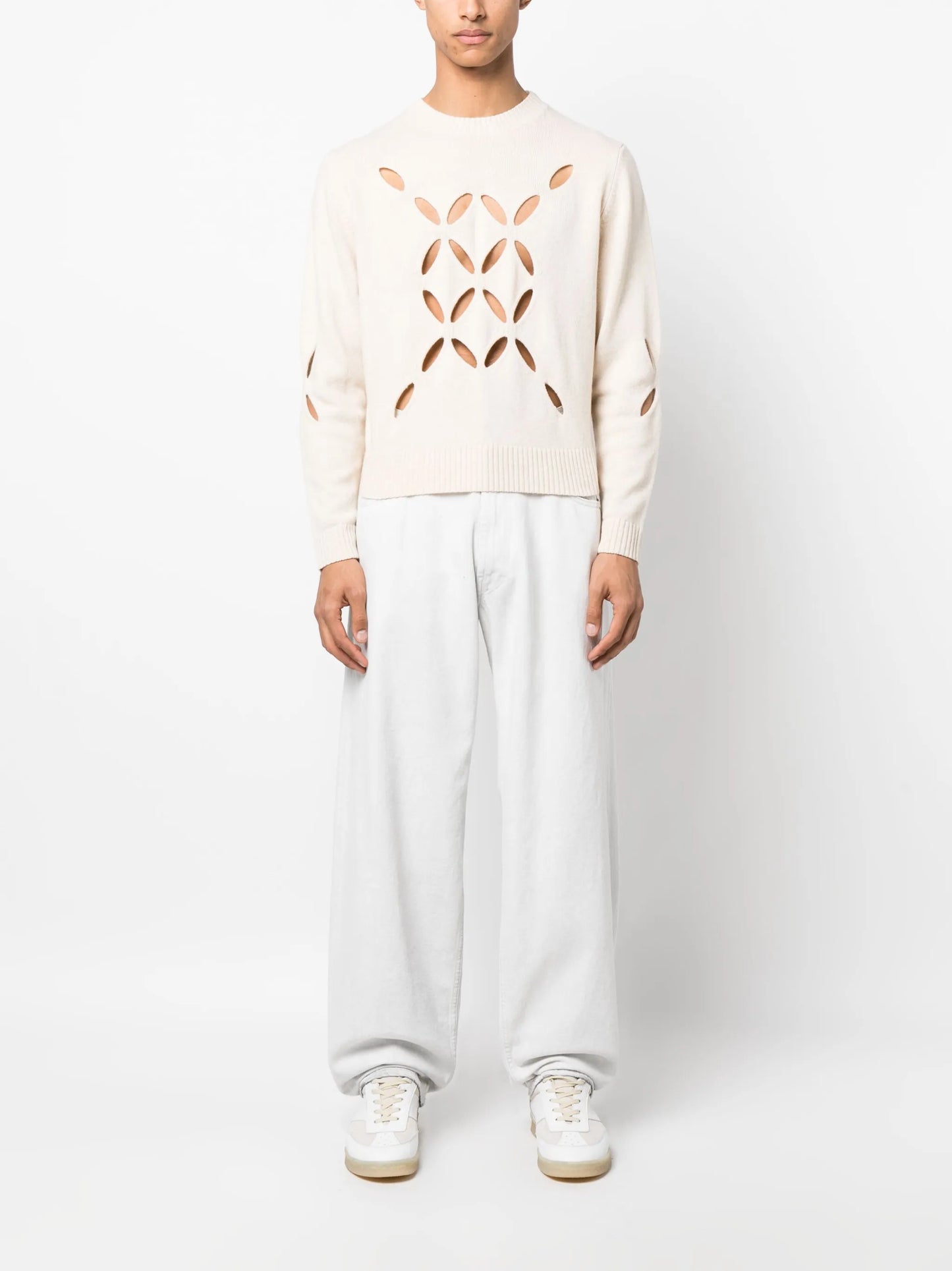 cut-out floral-detail jumper