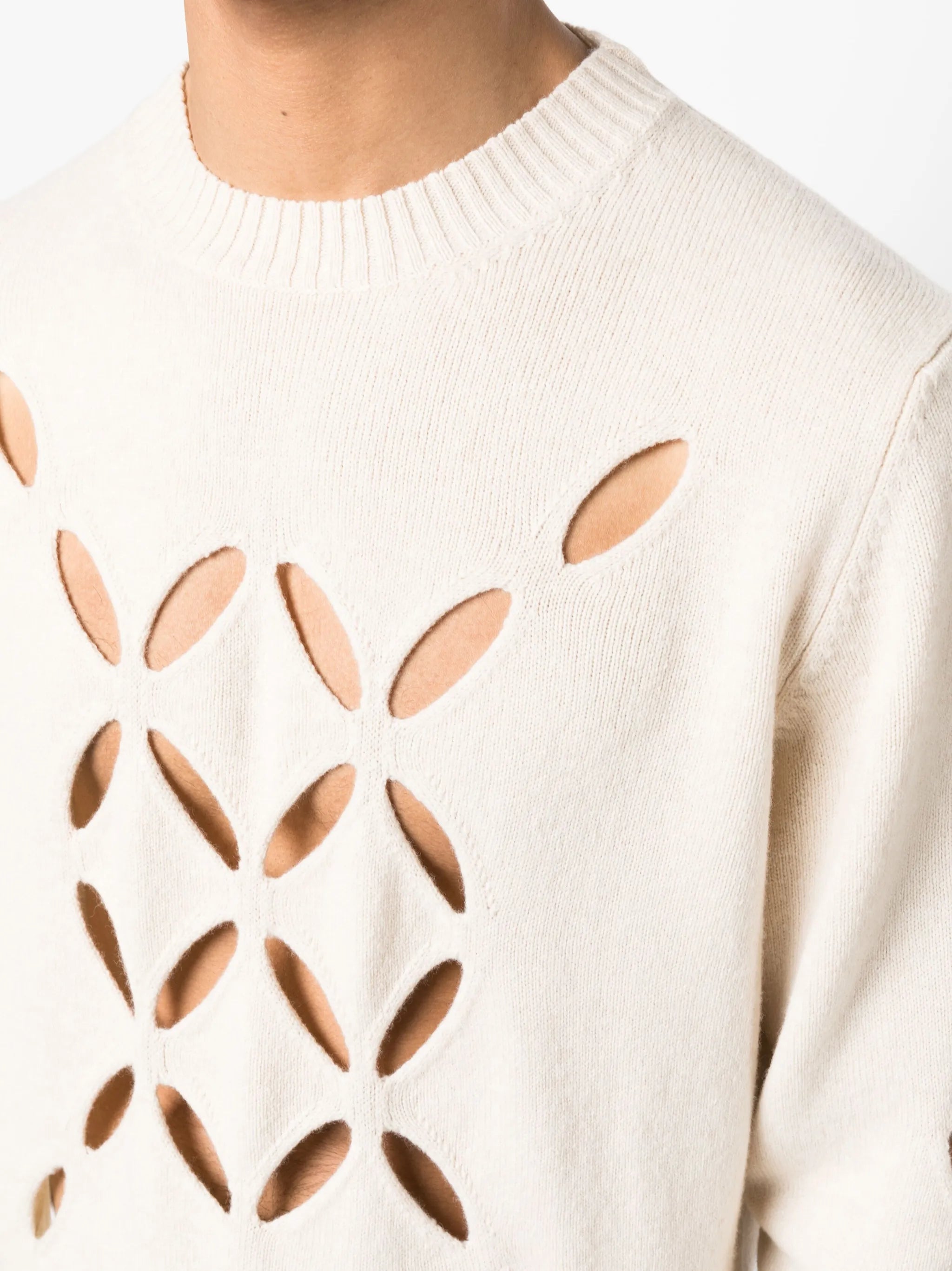 cut-out floral-detail jumper