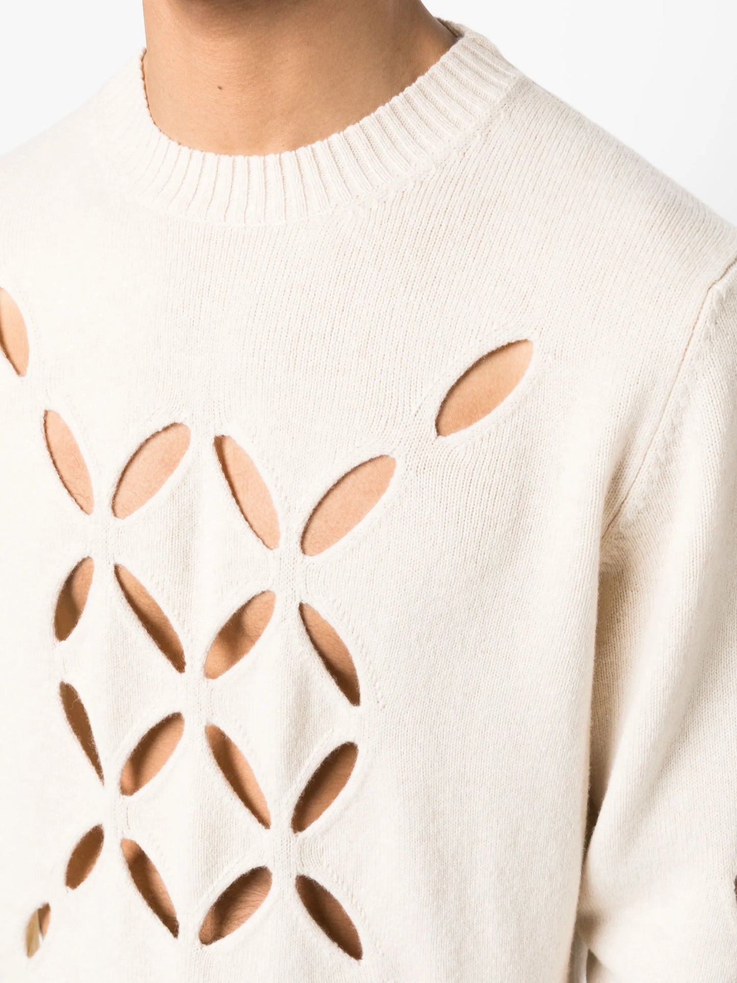 cut-out floral-detail jumper