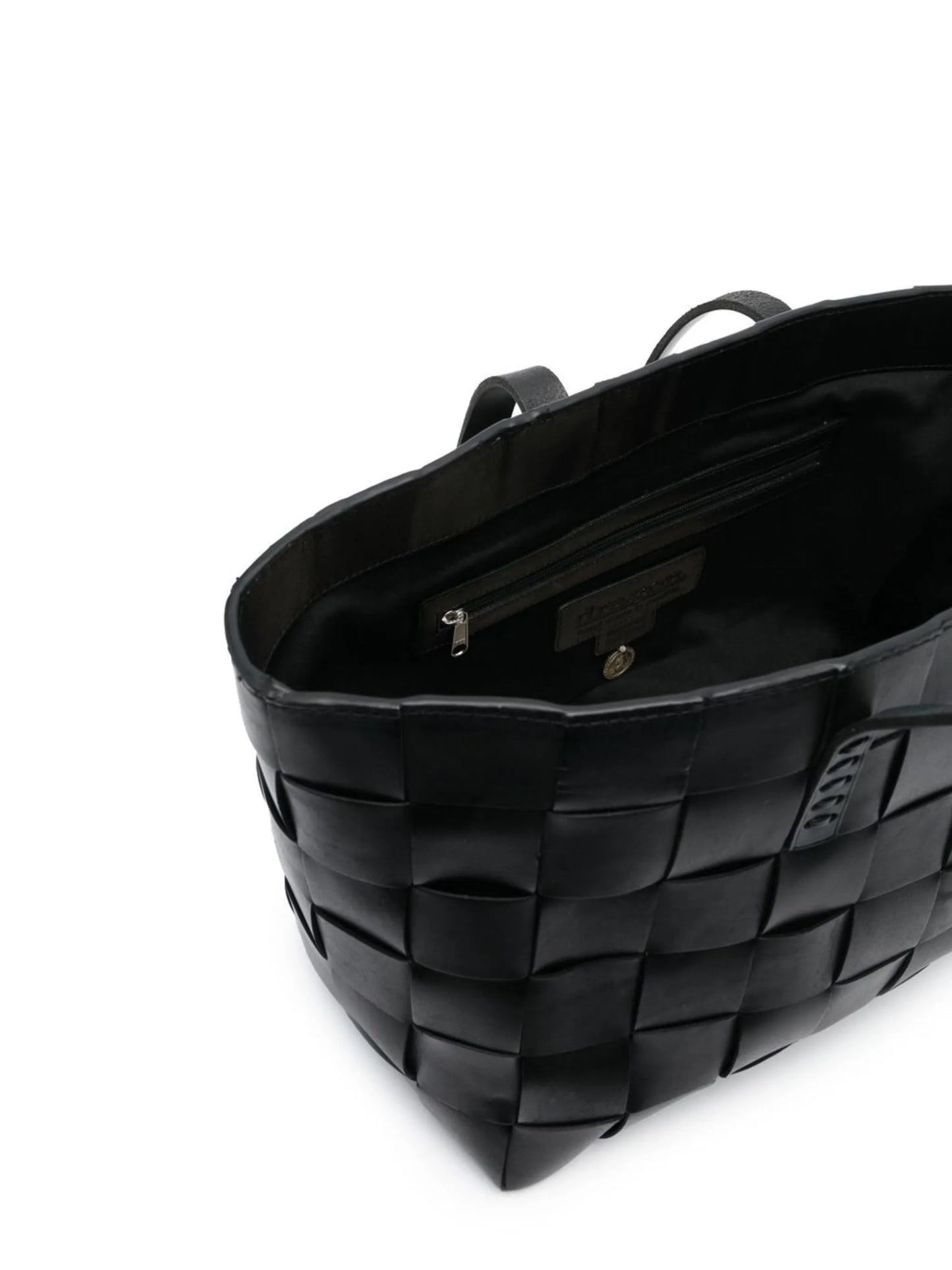 woven leather tote bag
