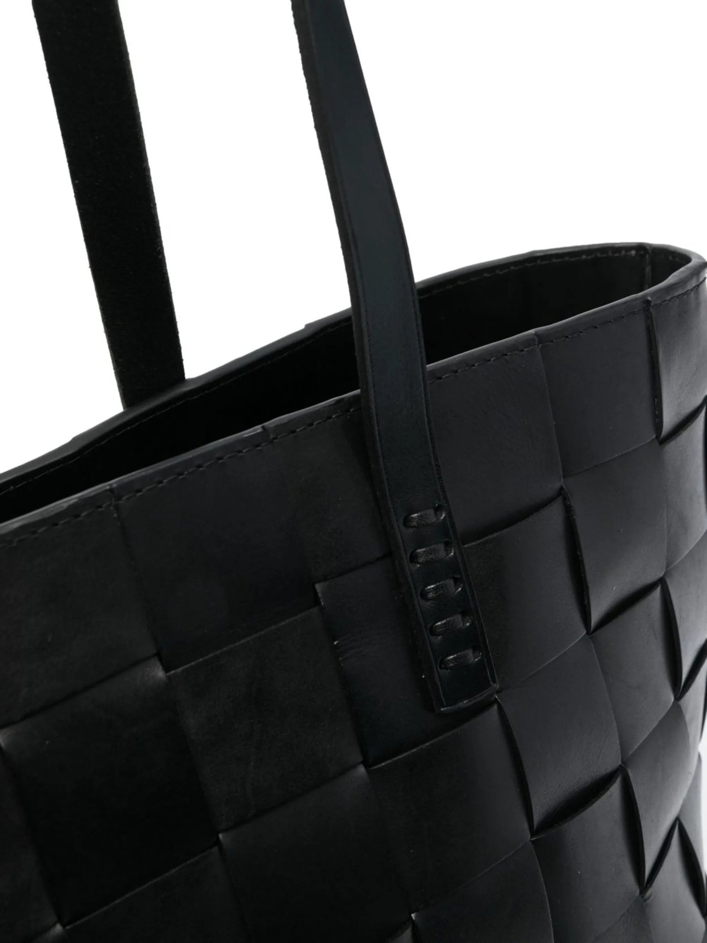 woven leather tote bag
