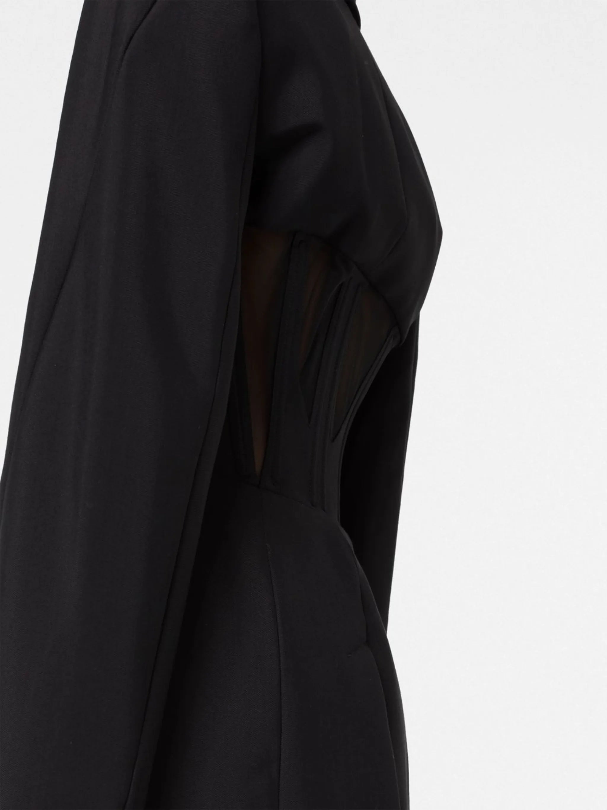 cutout-detail corseted blazer
