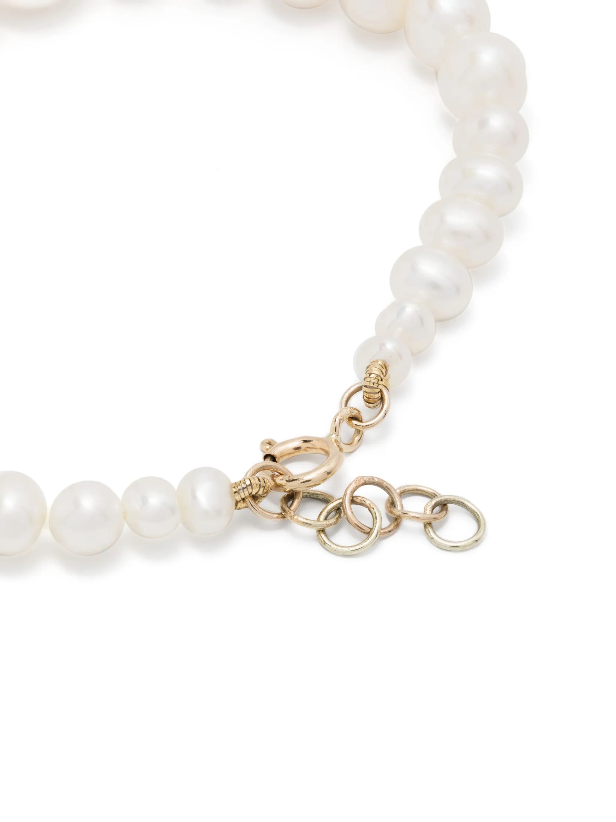 9kt yellow gold Chelsea N°2 pearl and diamond bracelet