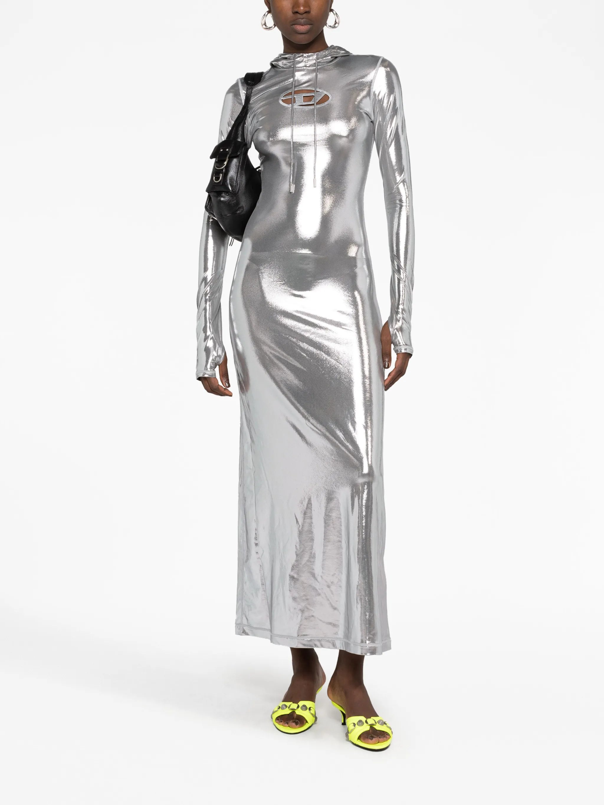 D-Mathilde L1 metallic-effect maxi dress