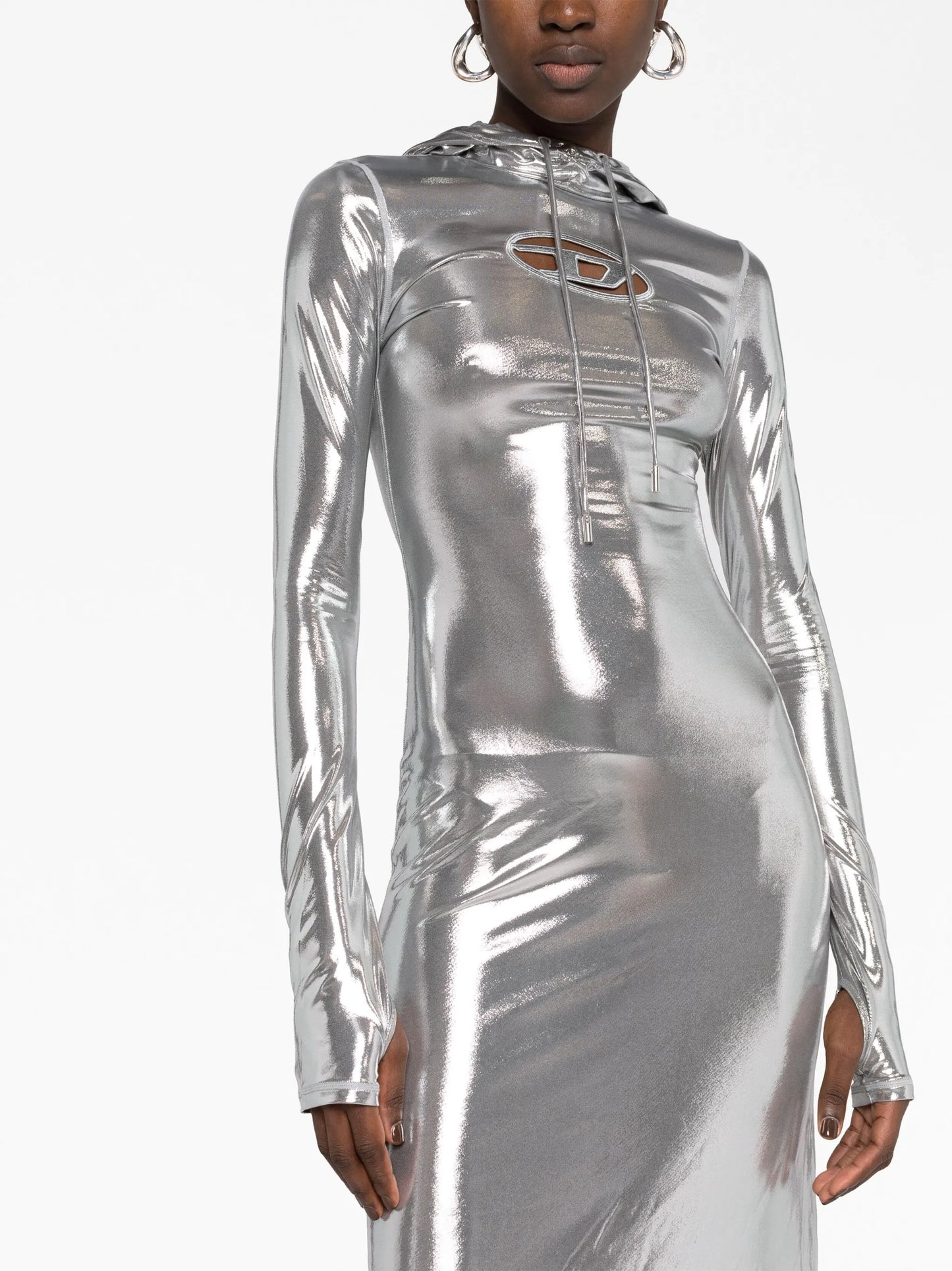 D-Mathilde L1 metallic-effect maxi dress