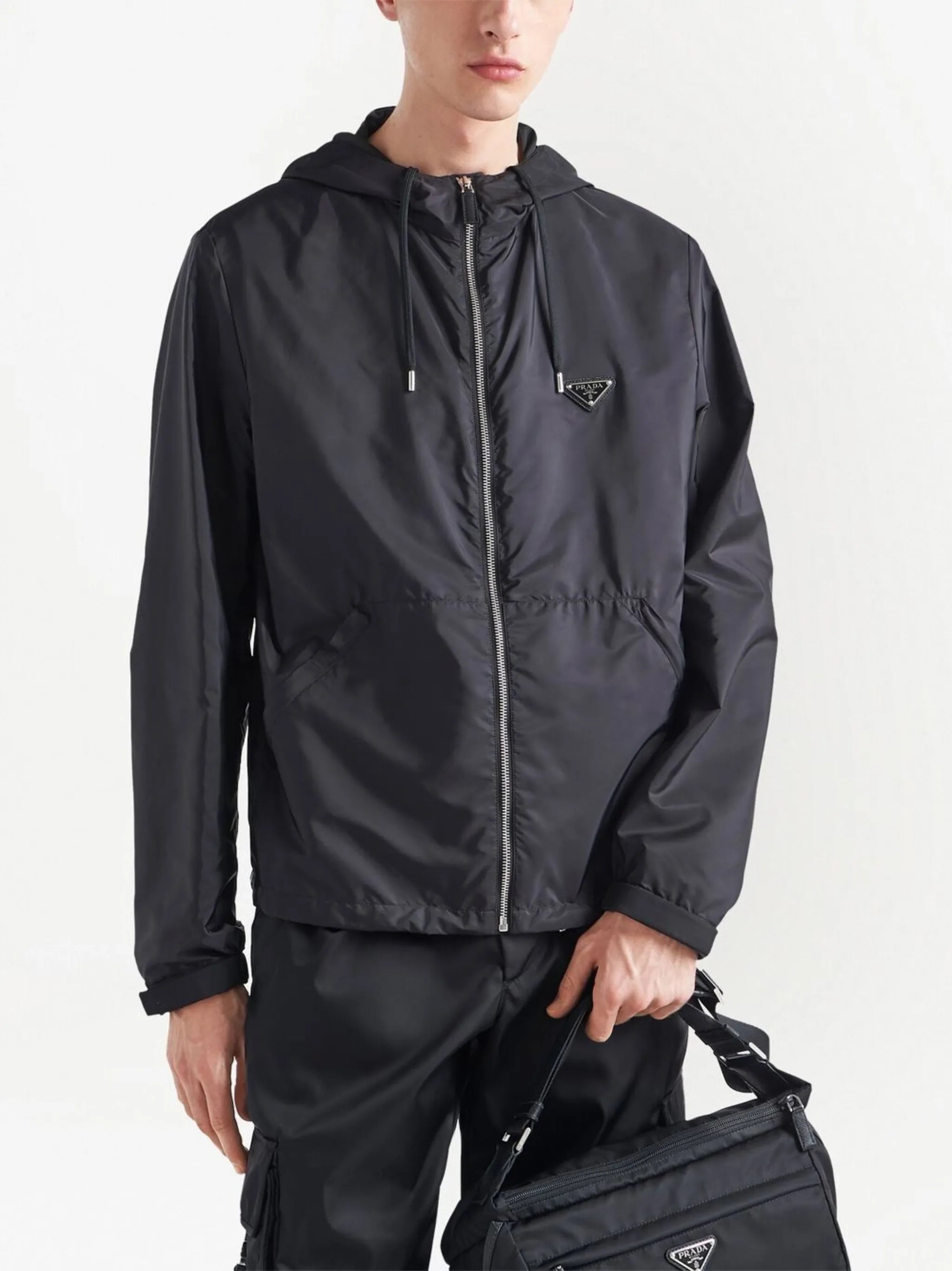 Re-Nylon hooded jacket