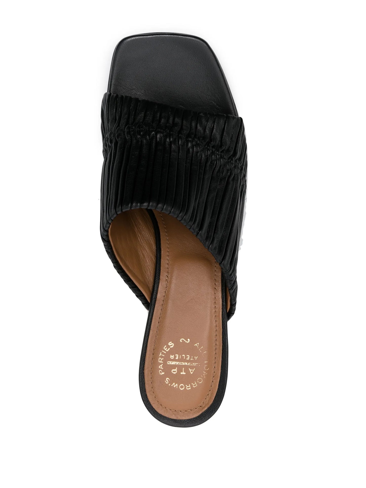 square-toe leather sandals