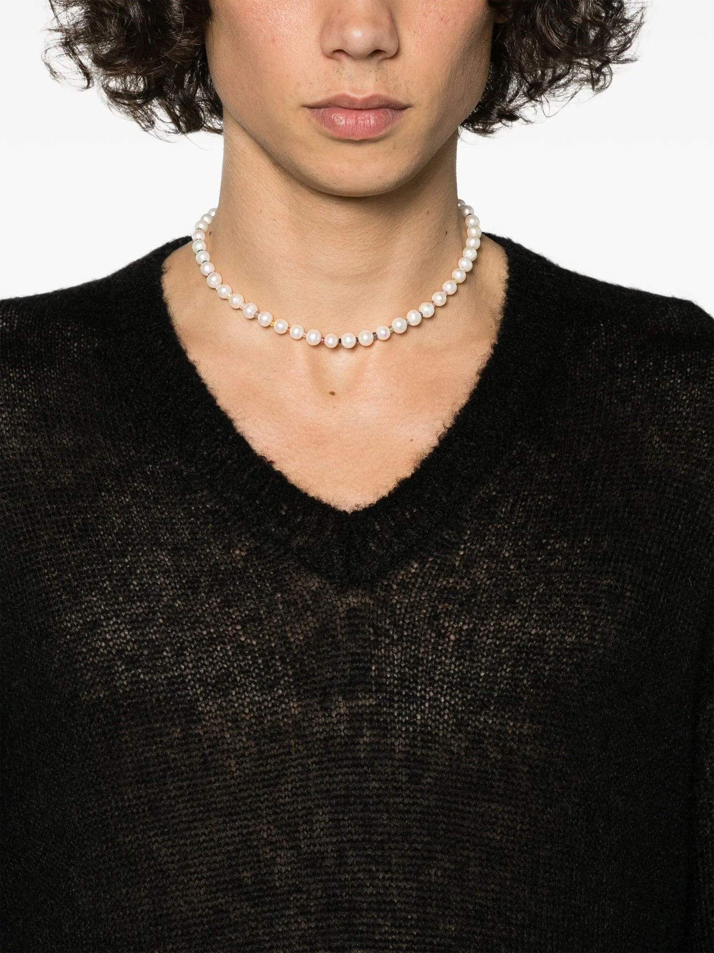 beaded pearl necklace