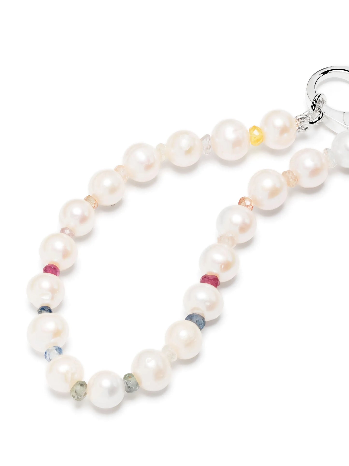 rainbow bead-embellished pearl bracelet
