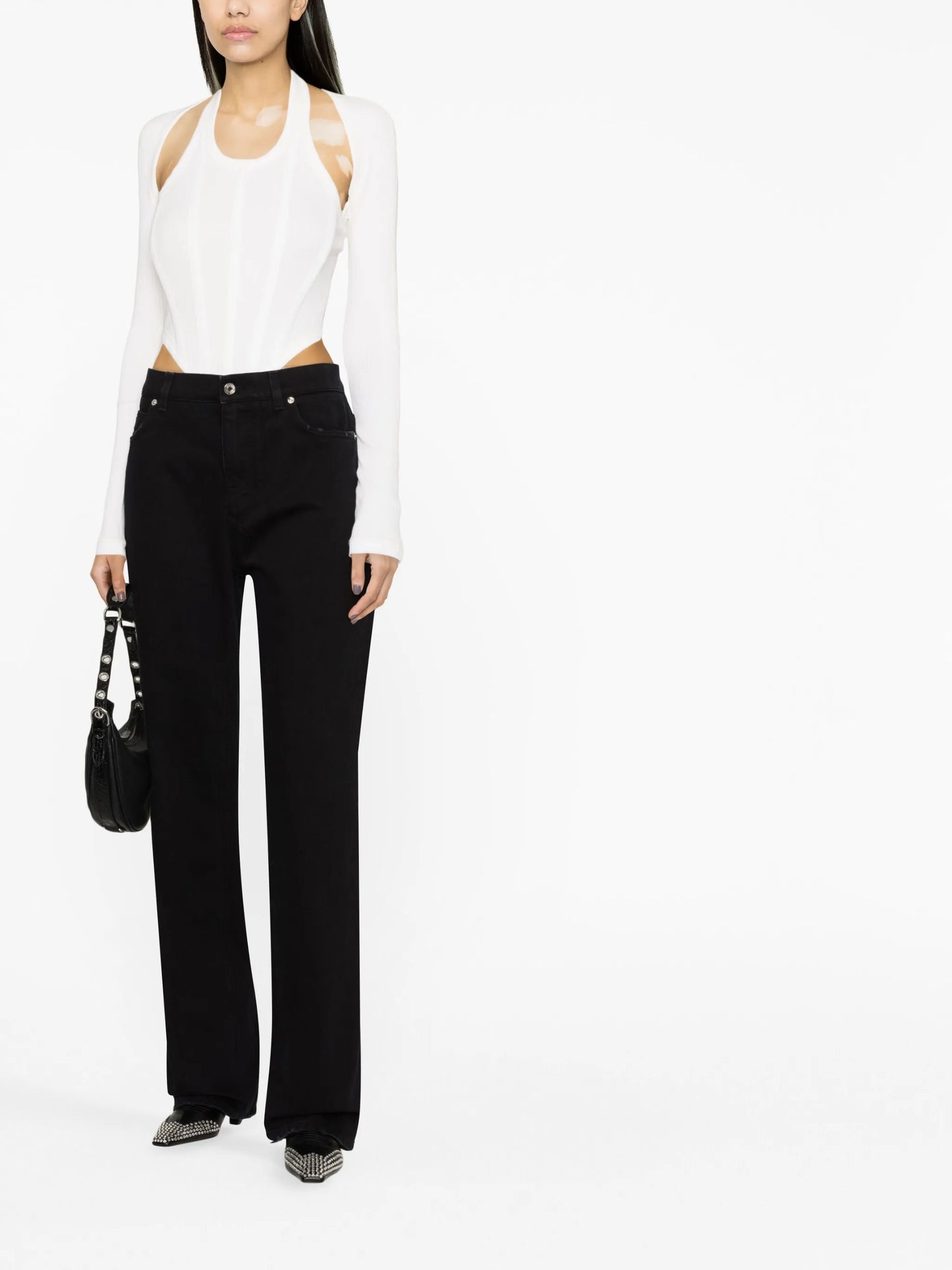 KIM DOLCEGABBANA high-rise drop-crotch boyfriend jeans