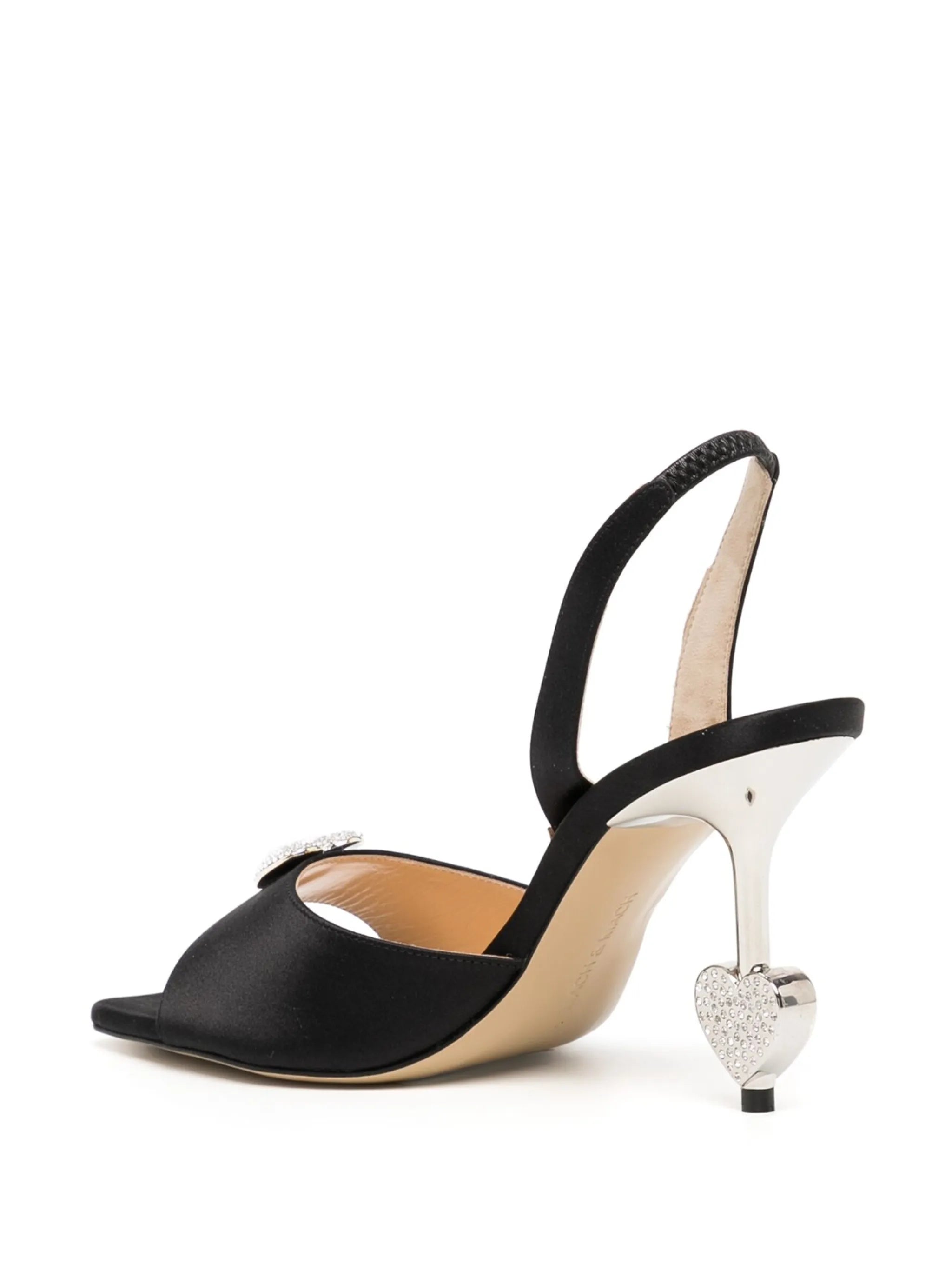 crystal-embellished satin 90mm pumps