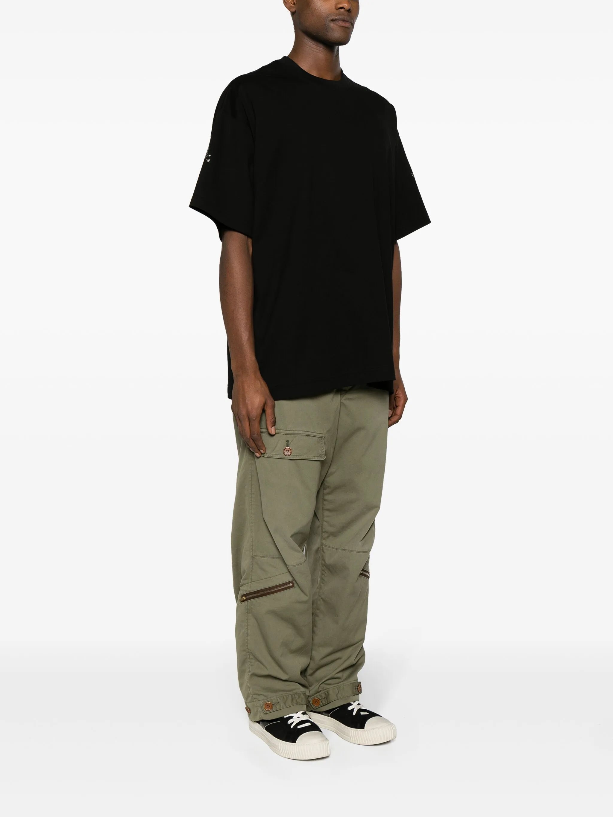 crystal-logo cotton T-shirt
