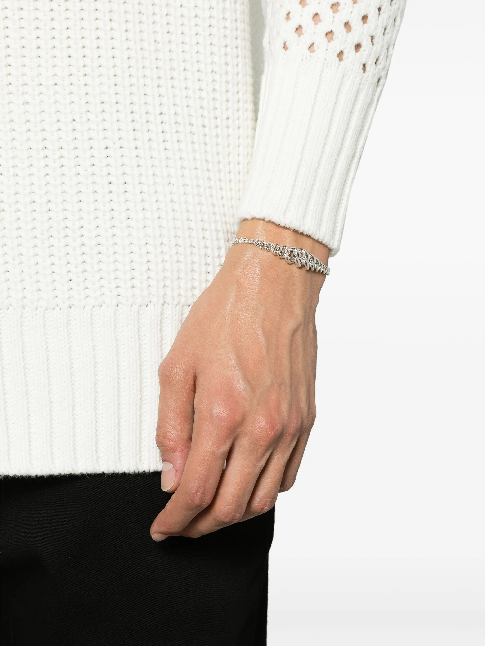 Mic curb-chain bracelet