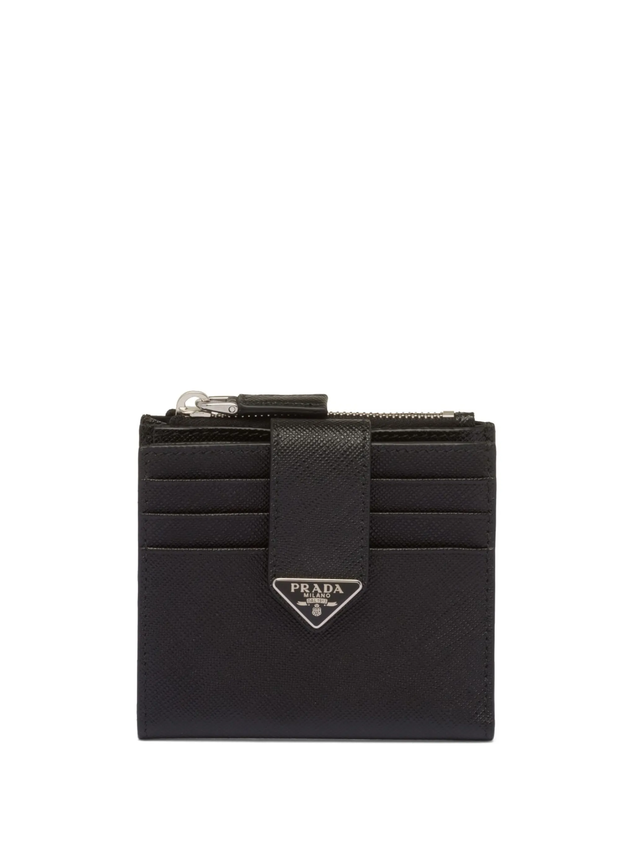 saffiano logo-plaque wallet