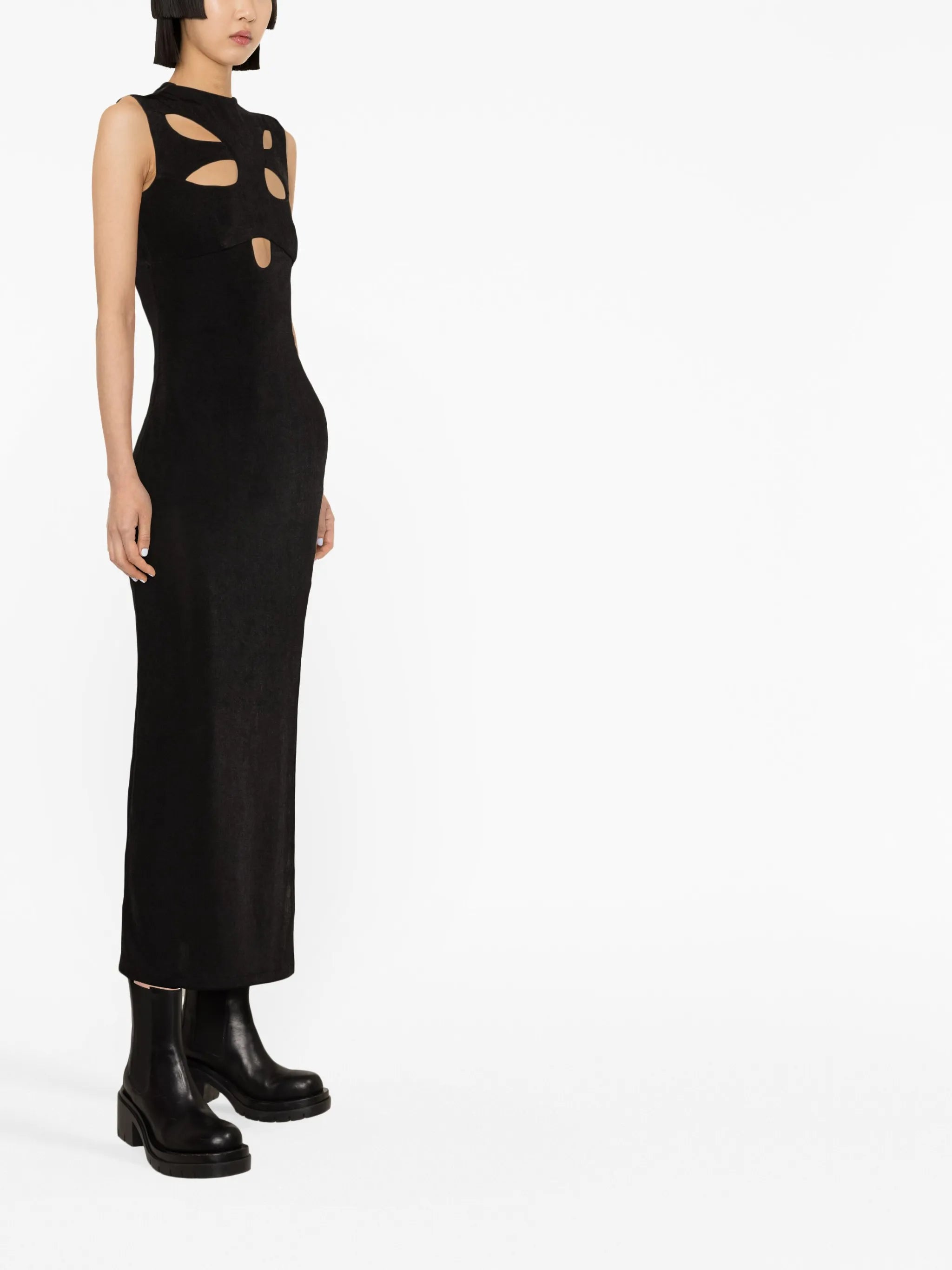 cut out-detailing midi dress