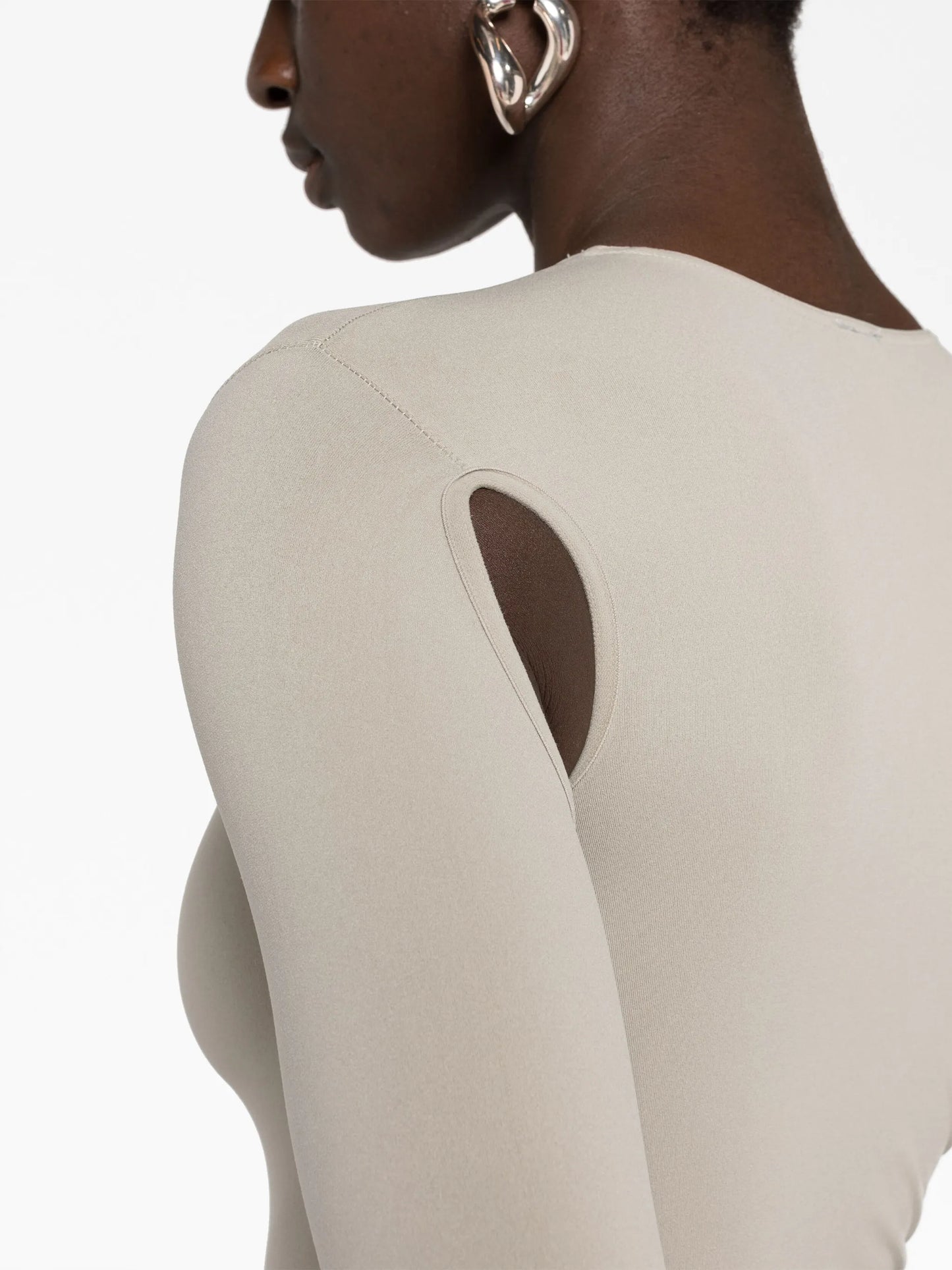 cut-out stretch-jersey midi dress